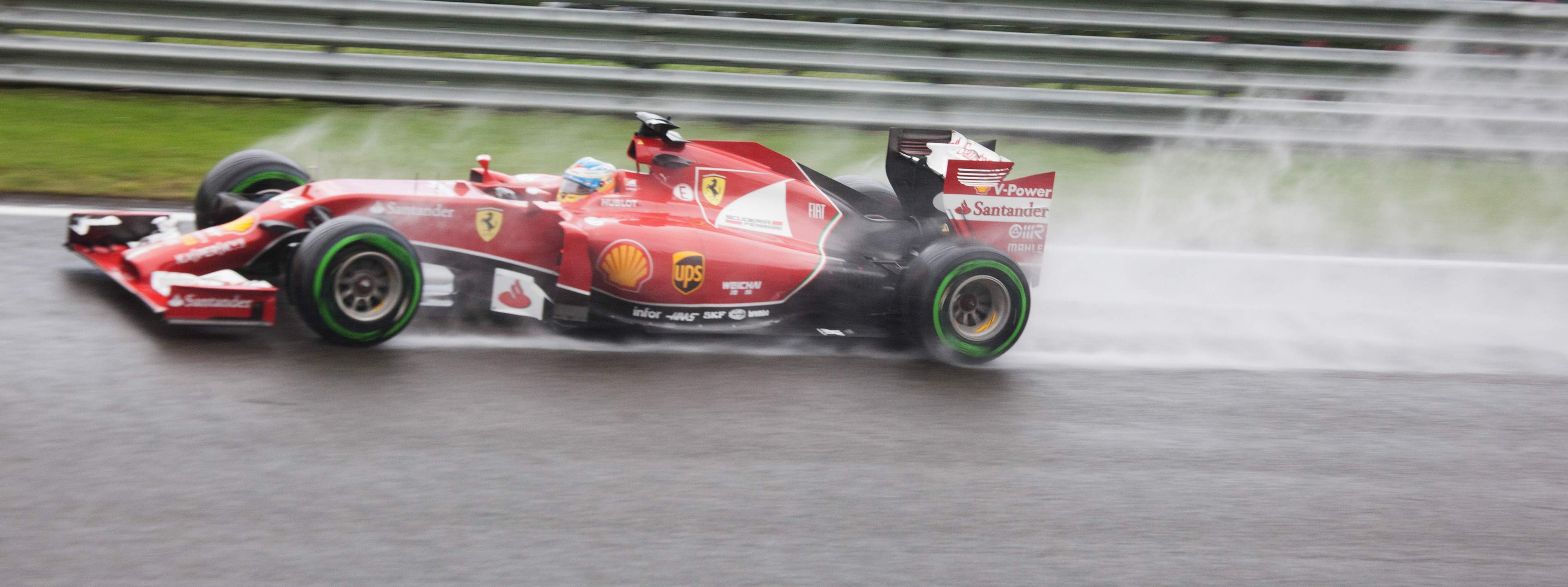 Ferrari driver Fernando Alonso at Spa-Francorchamps Belgium Formula 1 Grand Prix