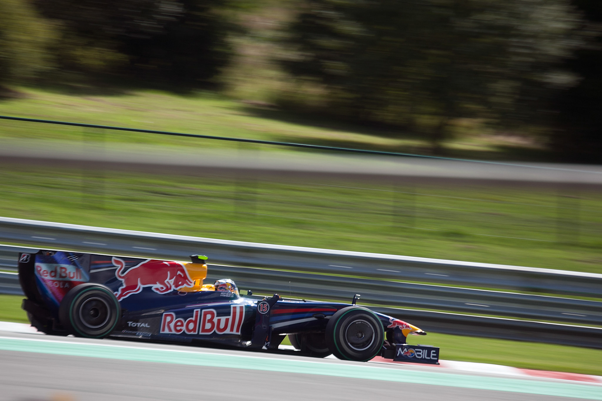 Red Bull driver Sebastian Vettel at Spa-Francorchamps Belgium Formula 1 Grand Prix