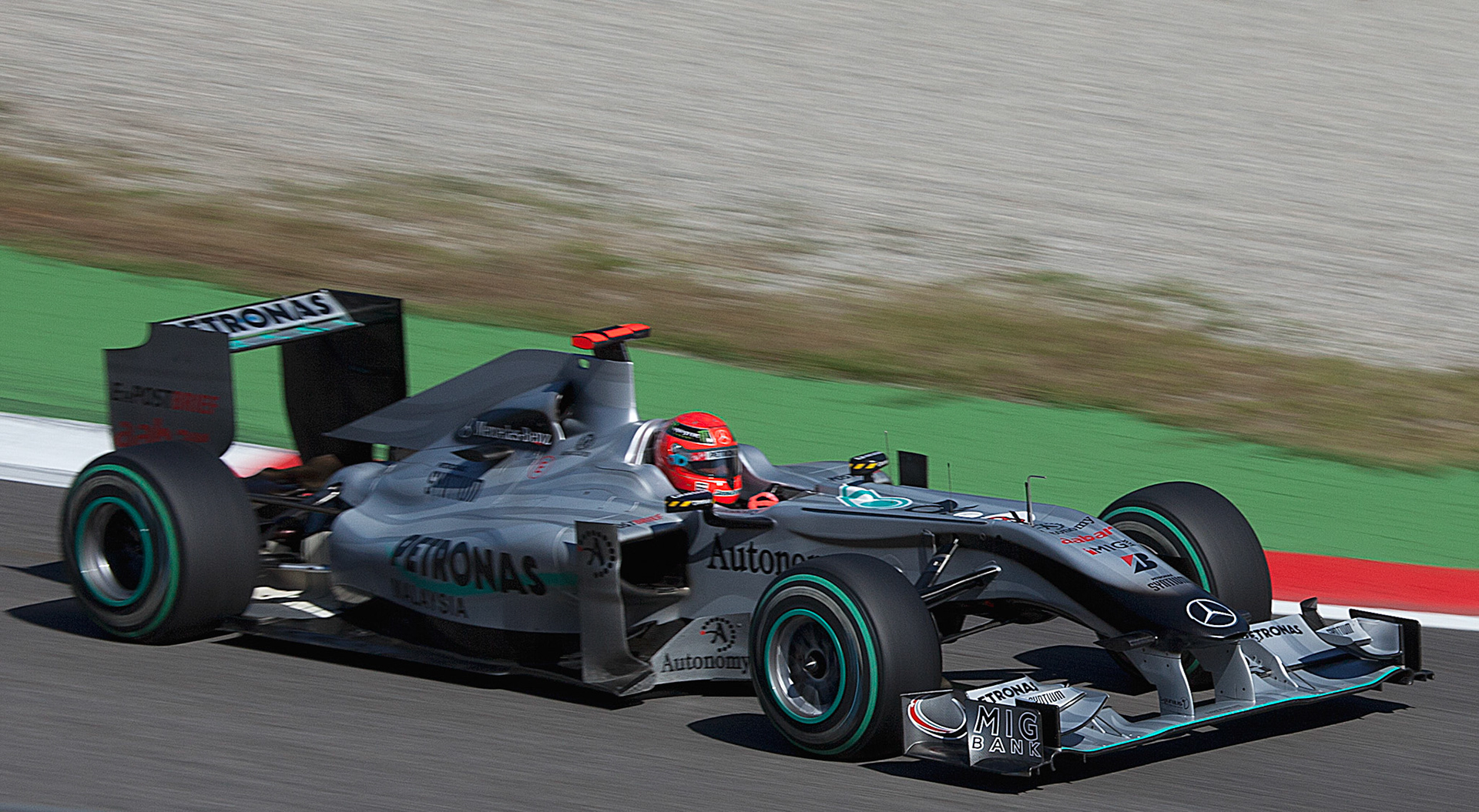 Mercedes driver Michael Schumacher at Monza Italy Formula 1 Grand Prix
