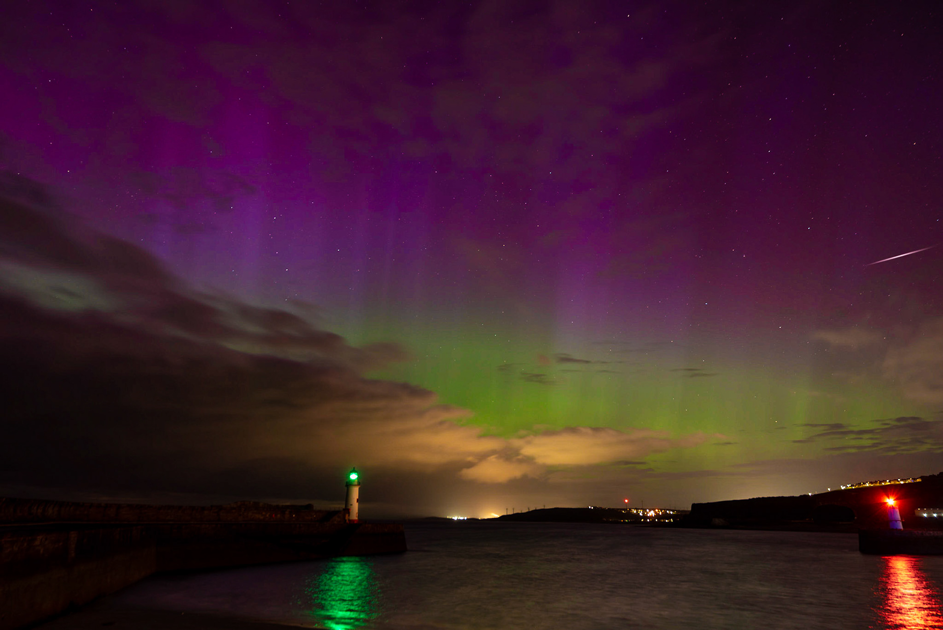 Whitehaven Lighthouse Aurora