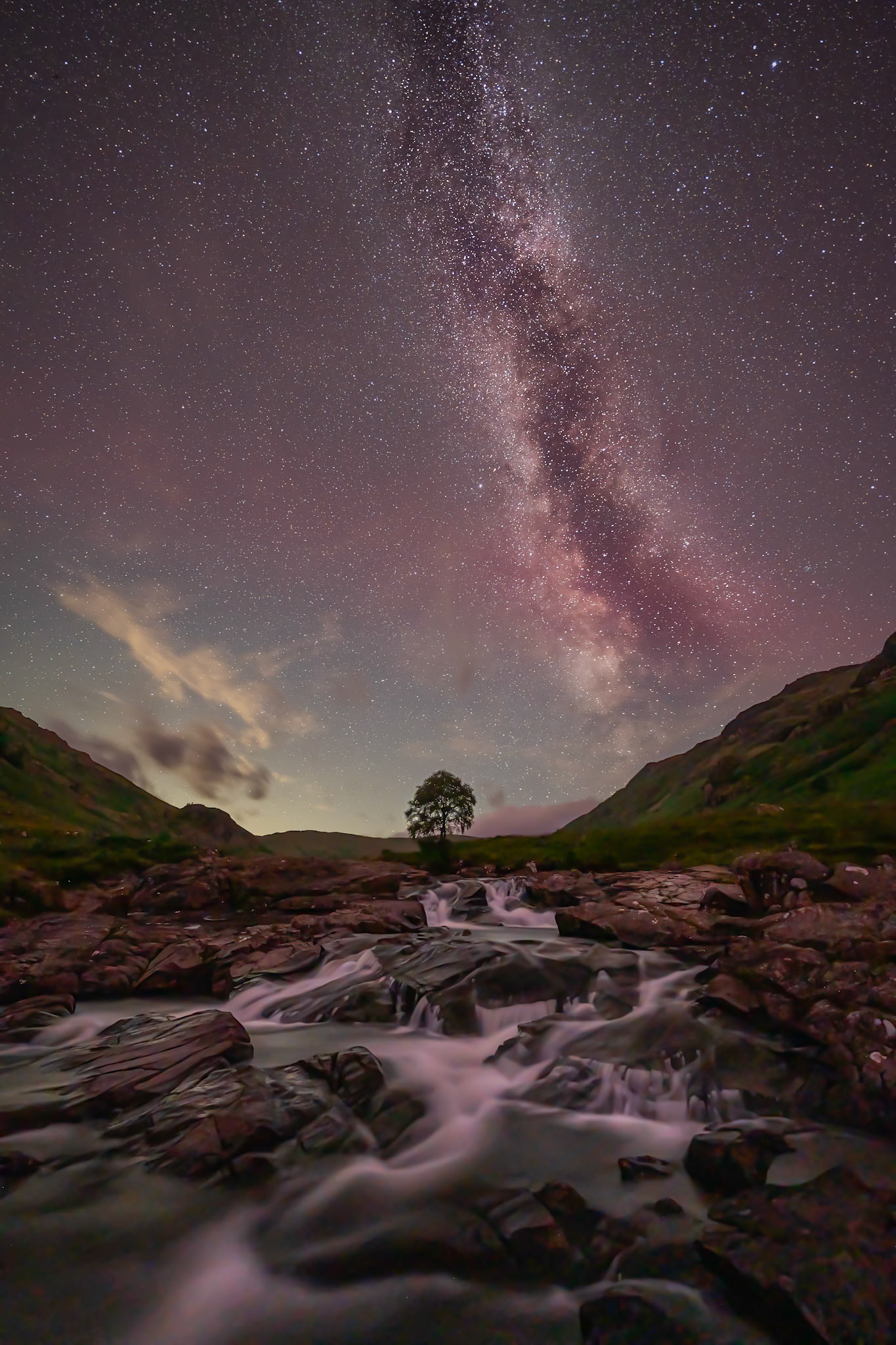 Langstrath Beck Milky Way and Aurora