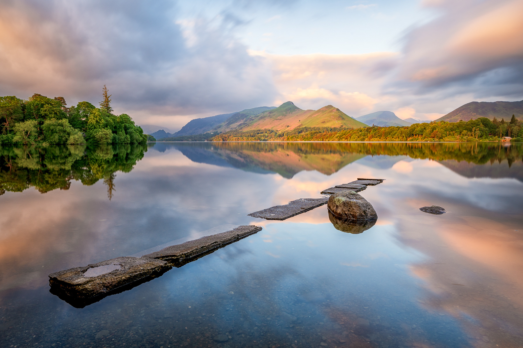 Isthmus Bay Derwentwater Sunrise