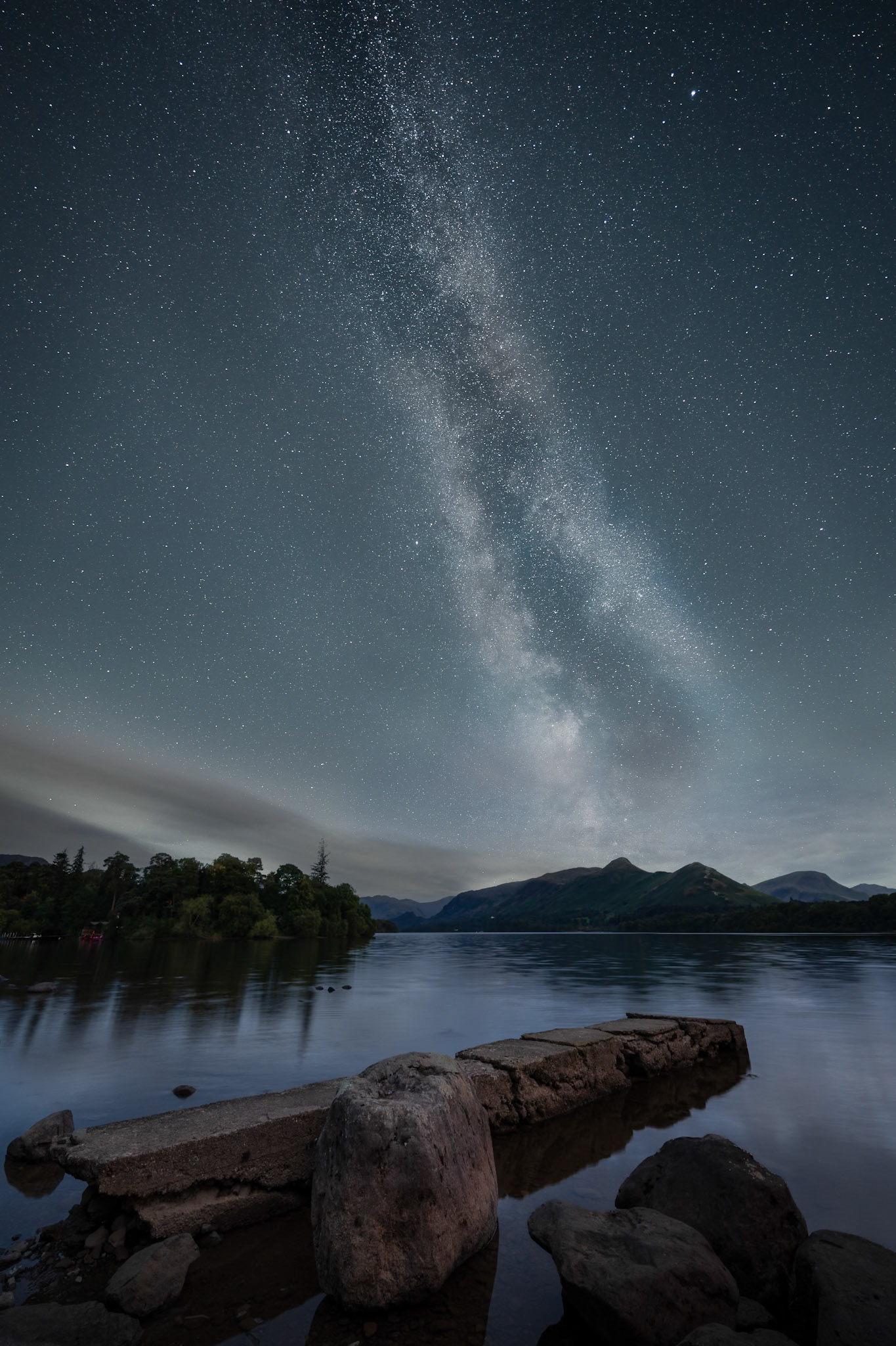 Isthmus Bay, Derwentwater Milky Way