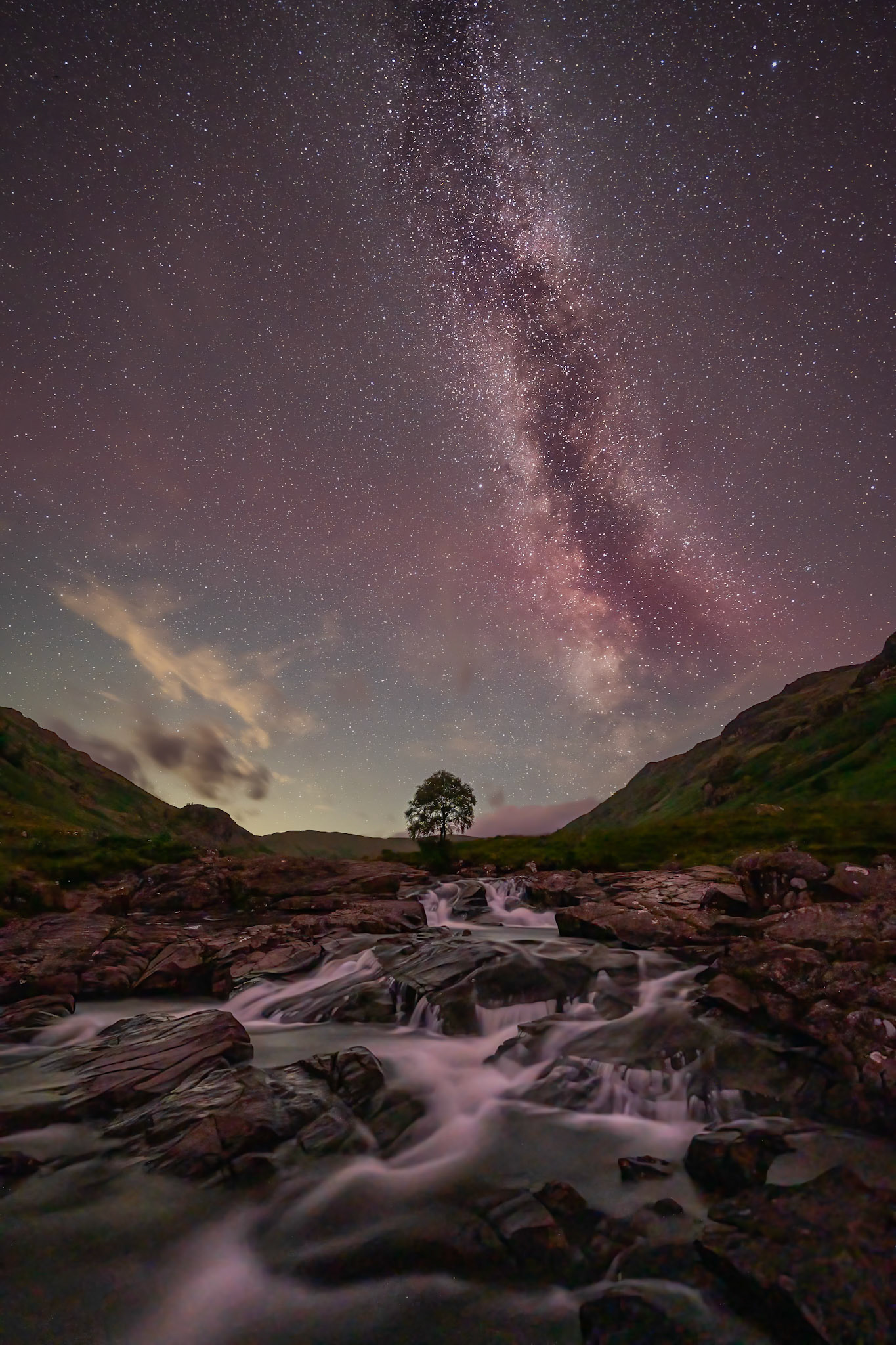 Langstrath Beck Milky Way and Aurora