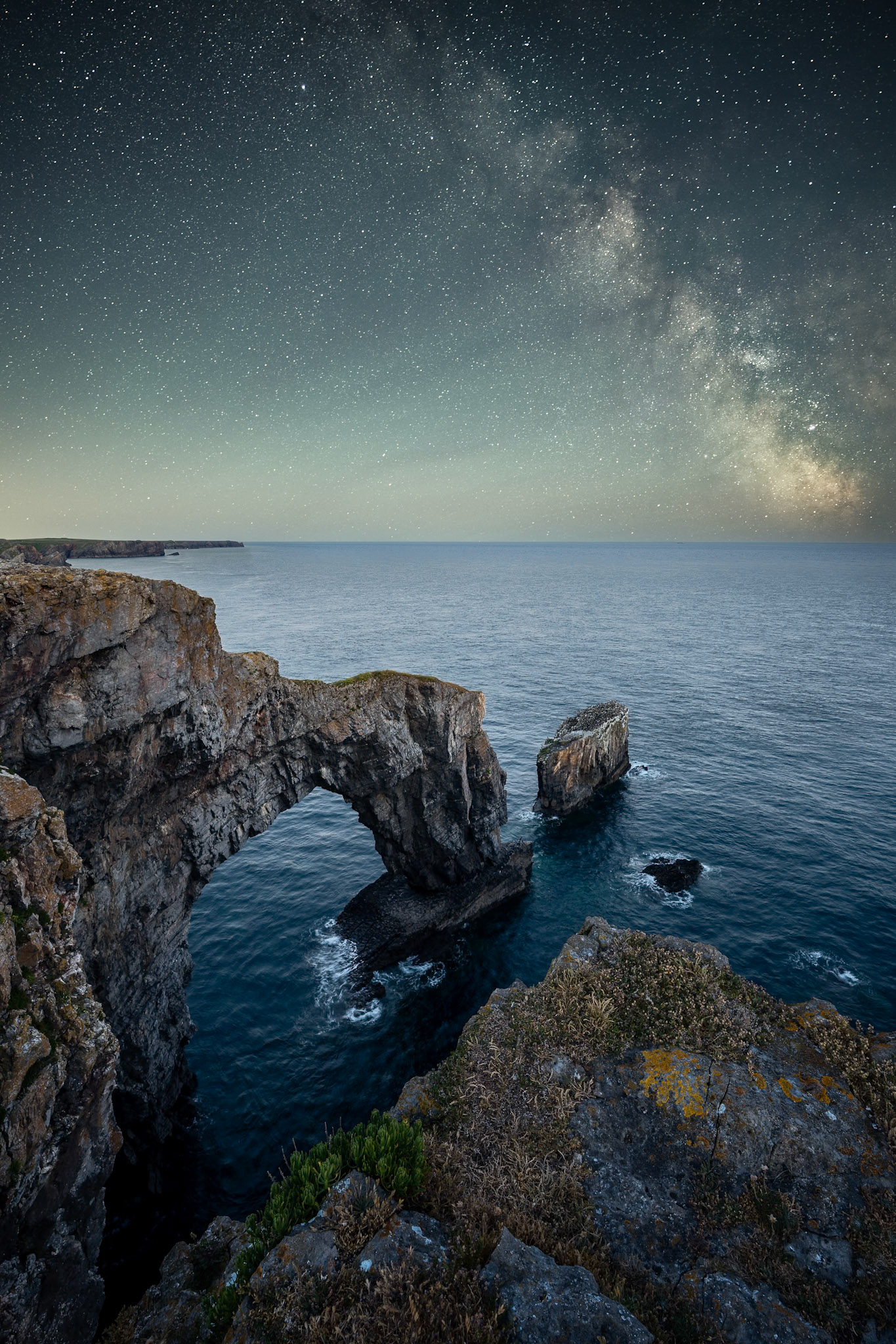 Green Bridge of Wales Milky Way