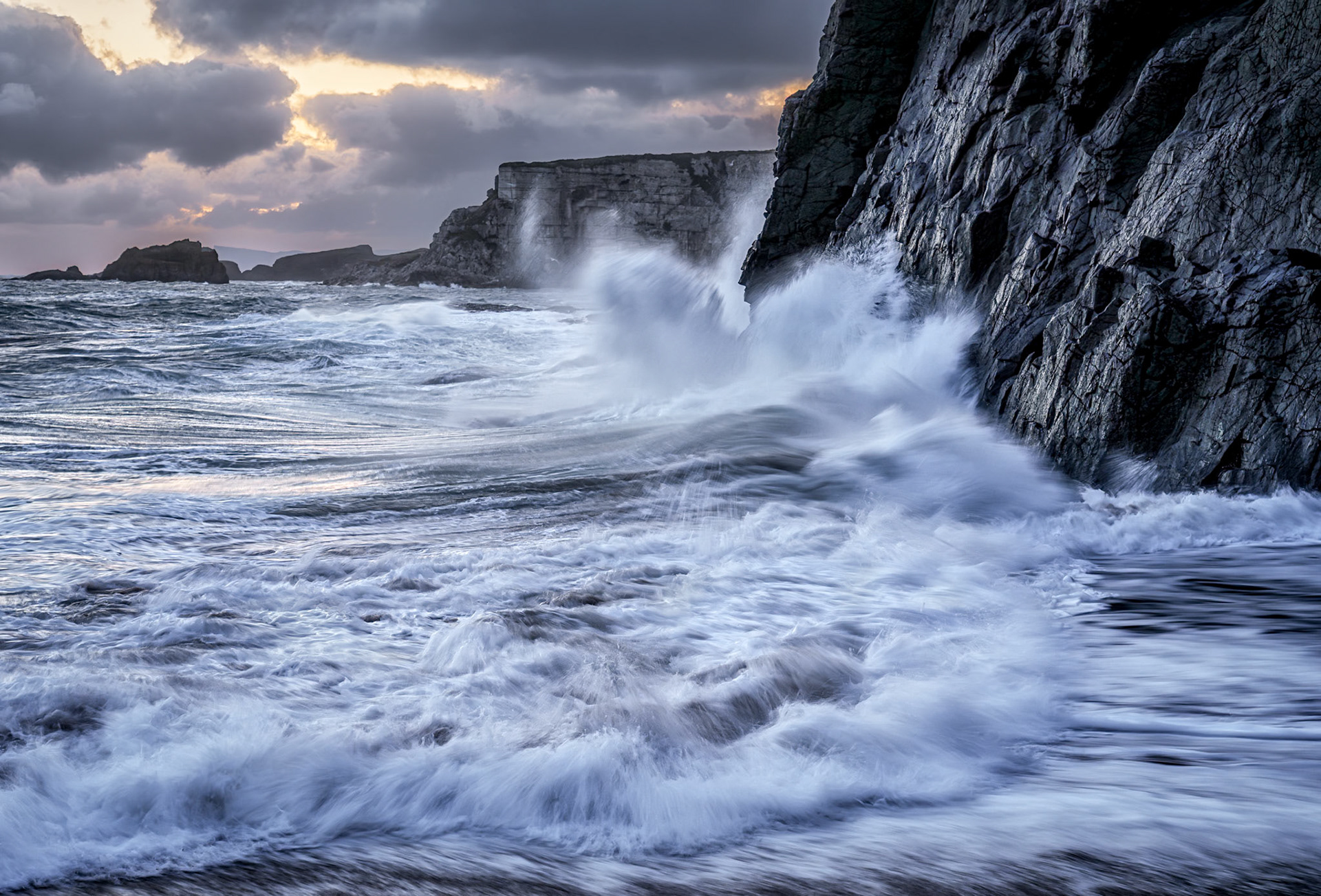 A wild morning at Ballintoy Coast