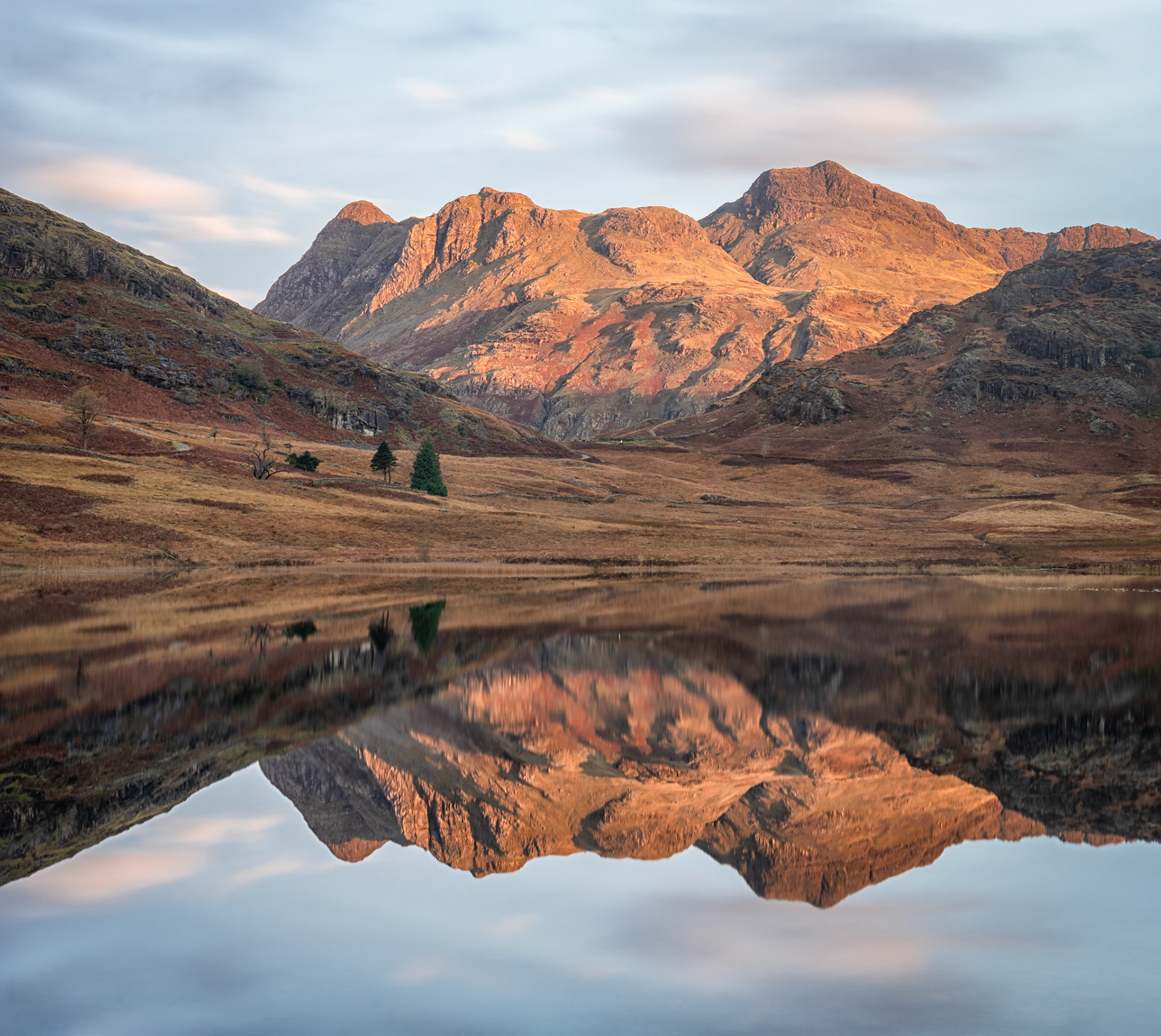Langdale Pikes from Blea Tarn