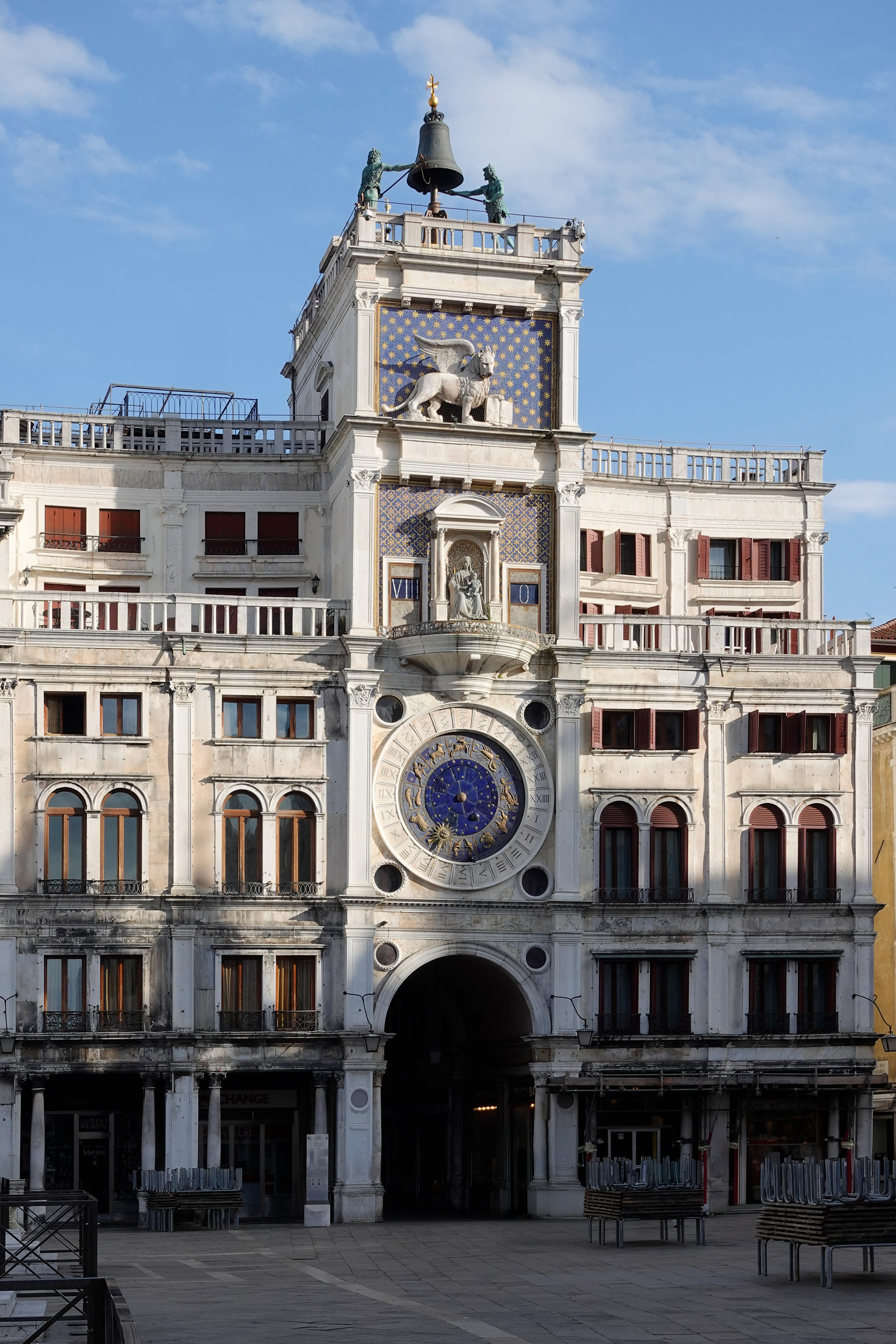 The clocktower in St. Marks Square.