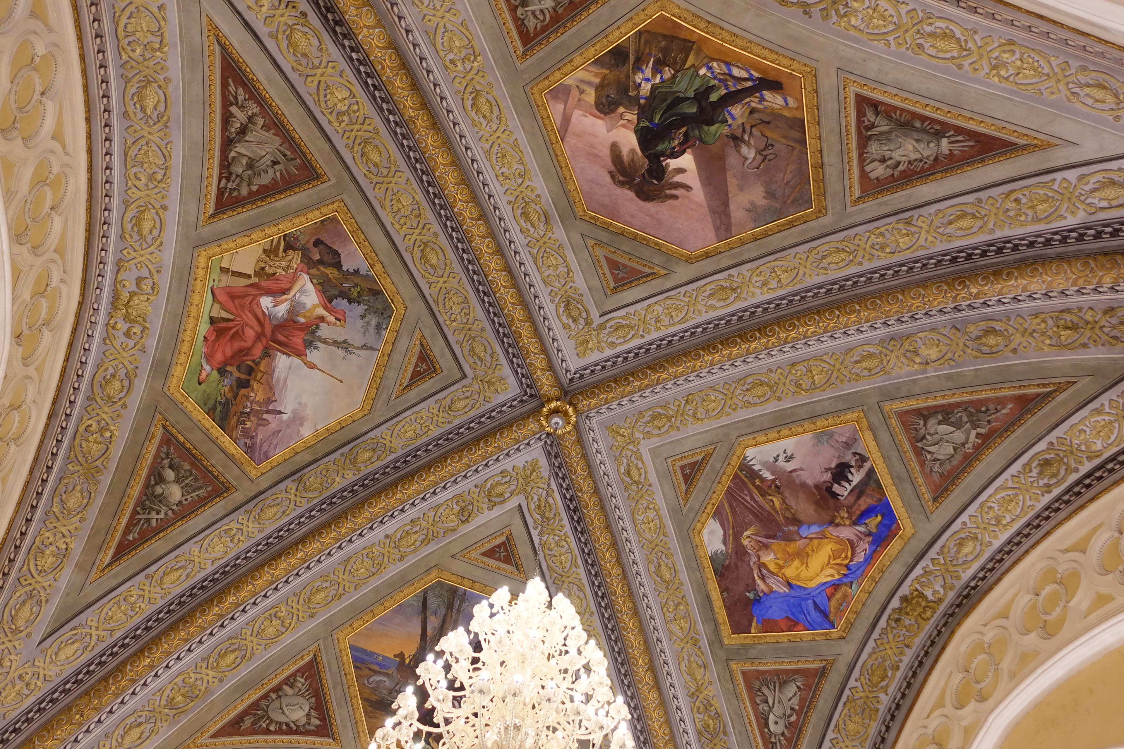The decorations and ceilings of the perfumery were stunning.