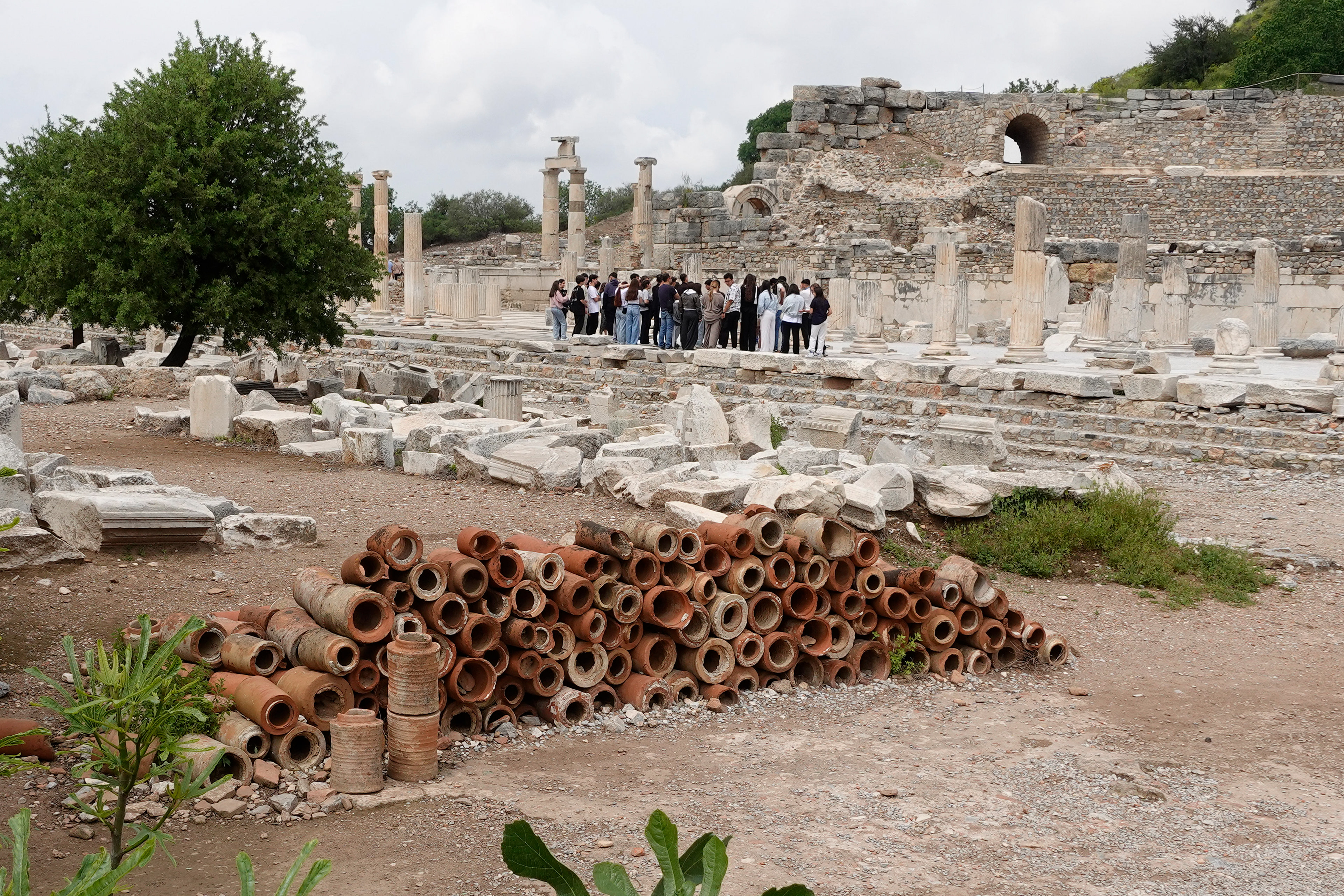 Original terracotta pipes used by the Romans to provide water to the people of Ephesus.