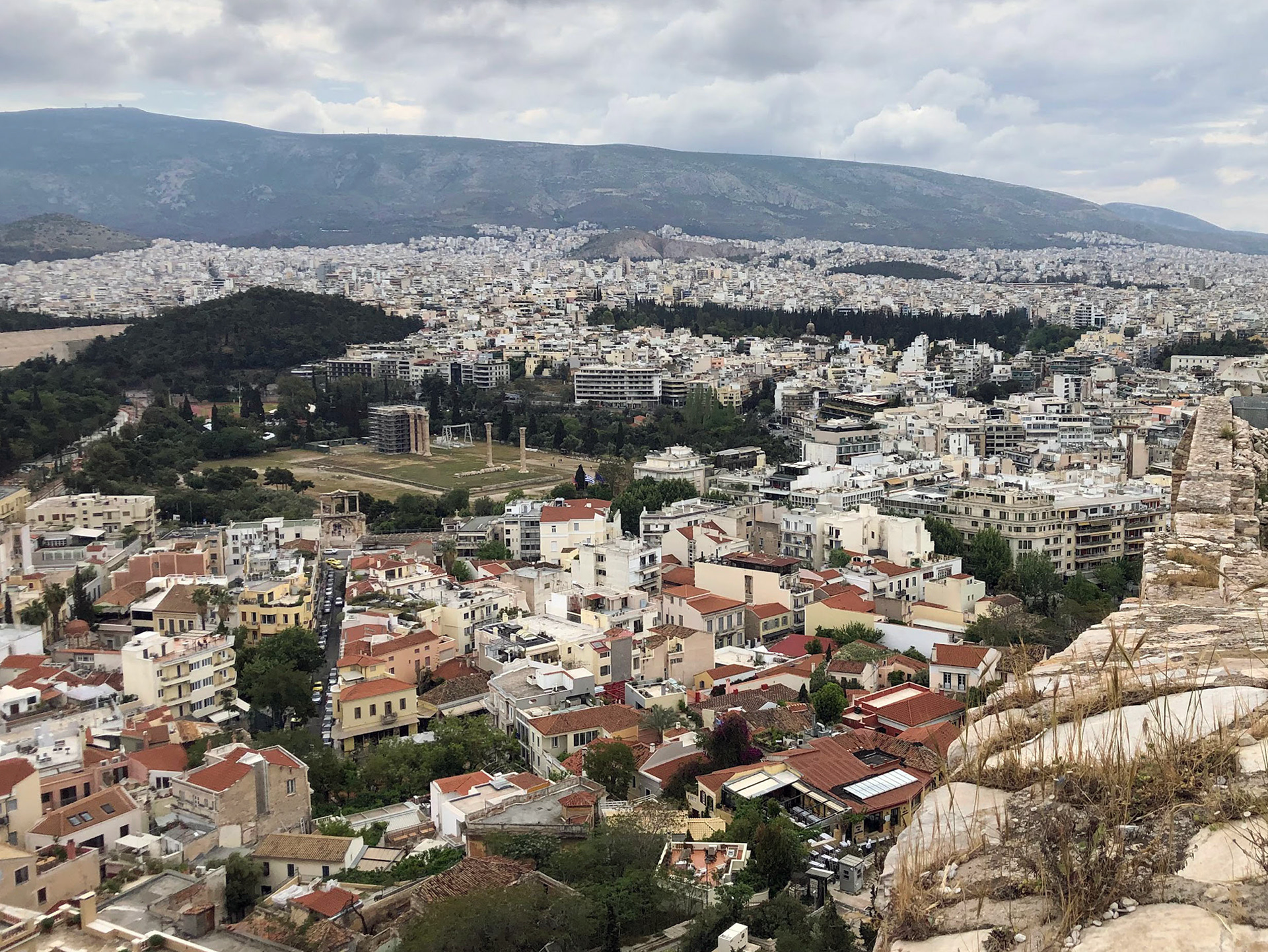 The old part of Athens as viewed from the Acropolis.