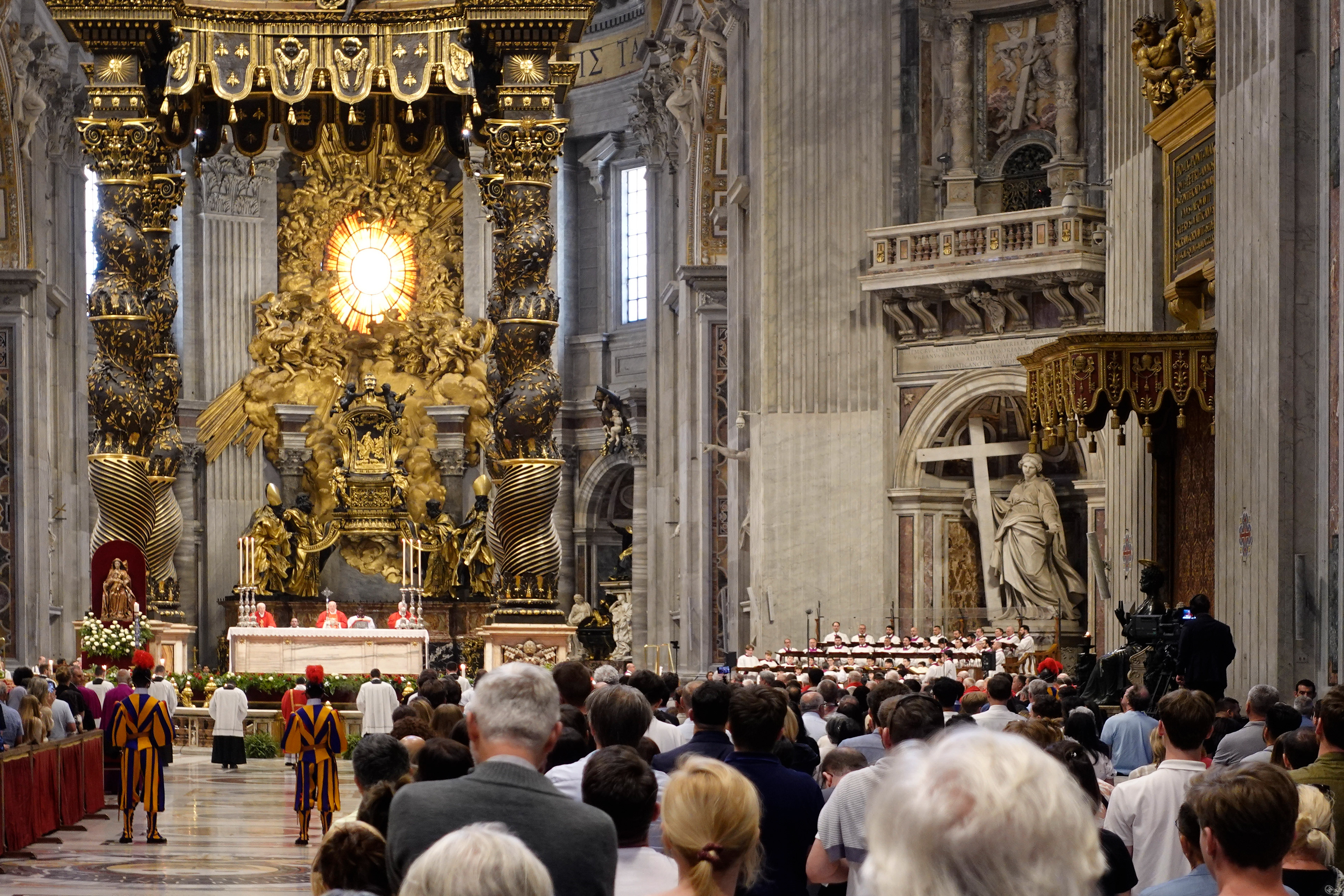 The choir during the mass.