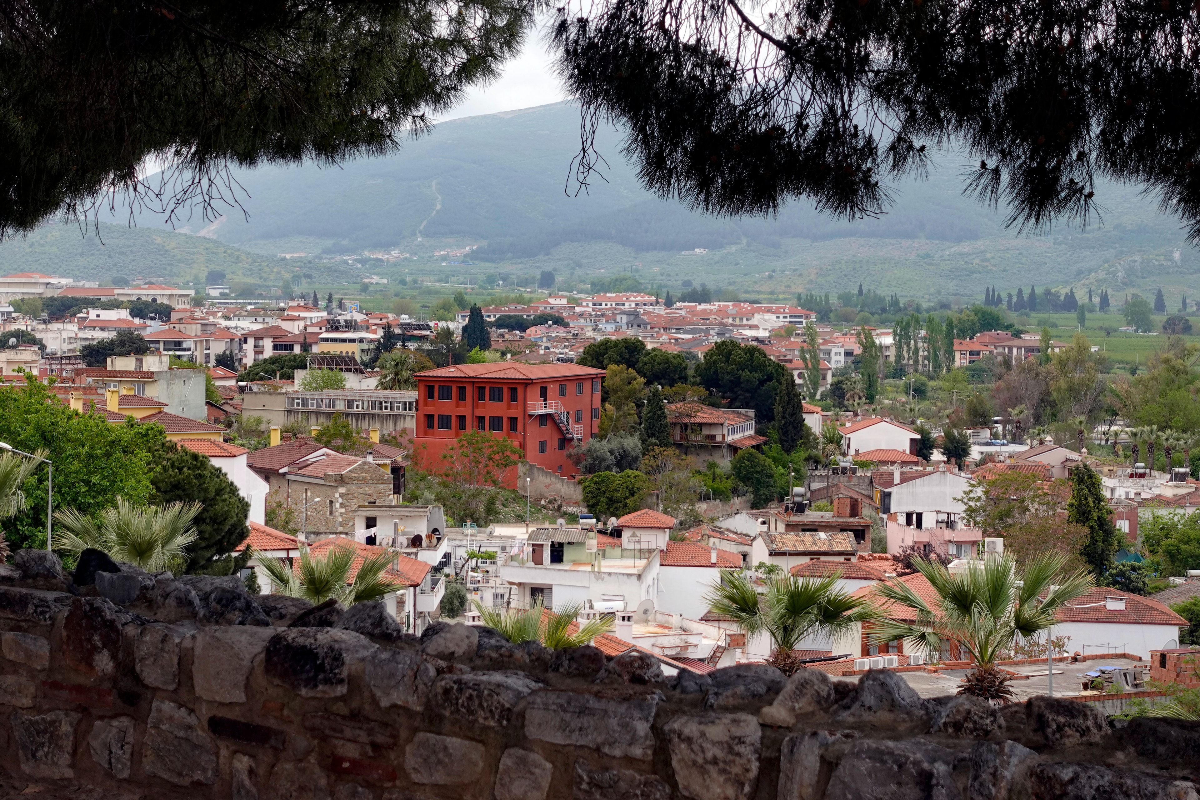 The tiny village of Selçuk viewed from the ruins of St. John's Church.