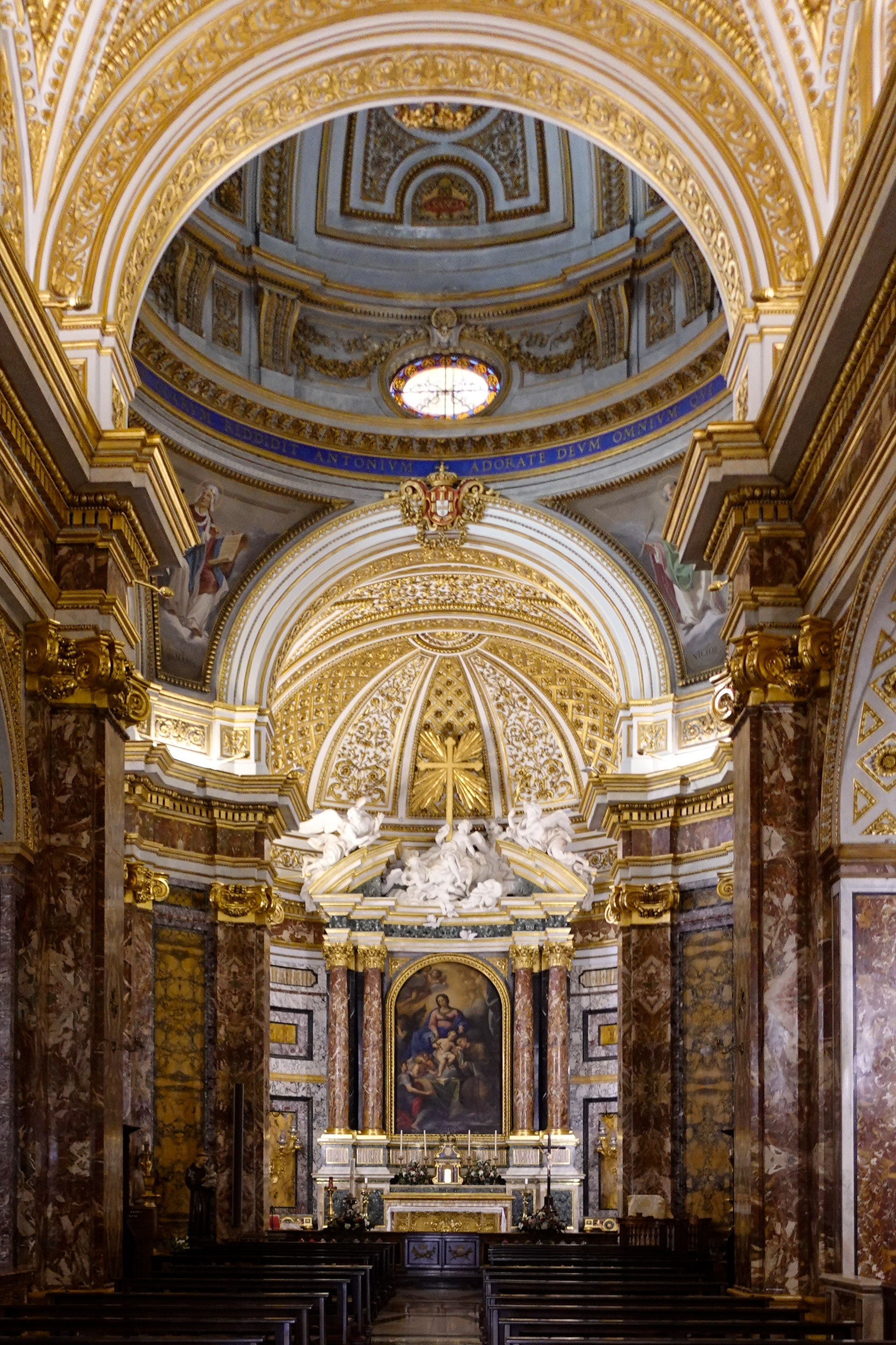 The beautiful Church of the Portuguese in Campo Marzio, Rome.