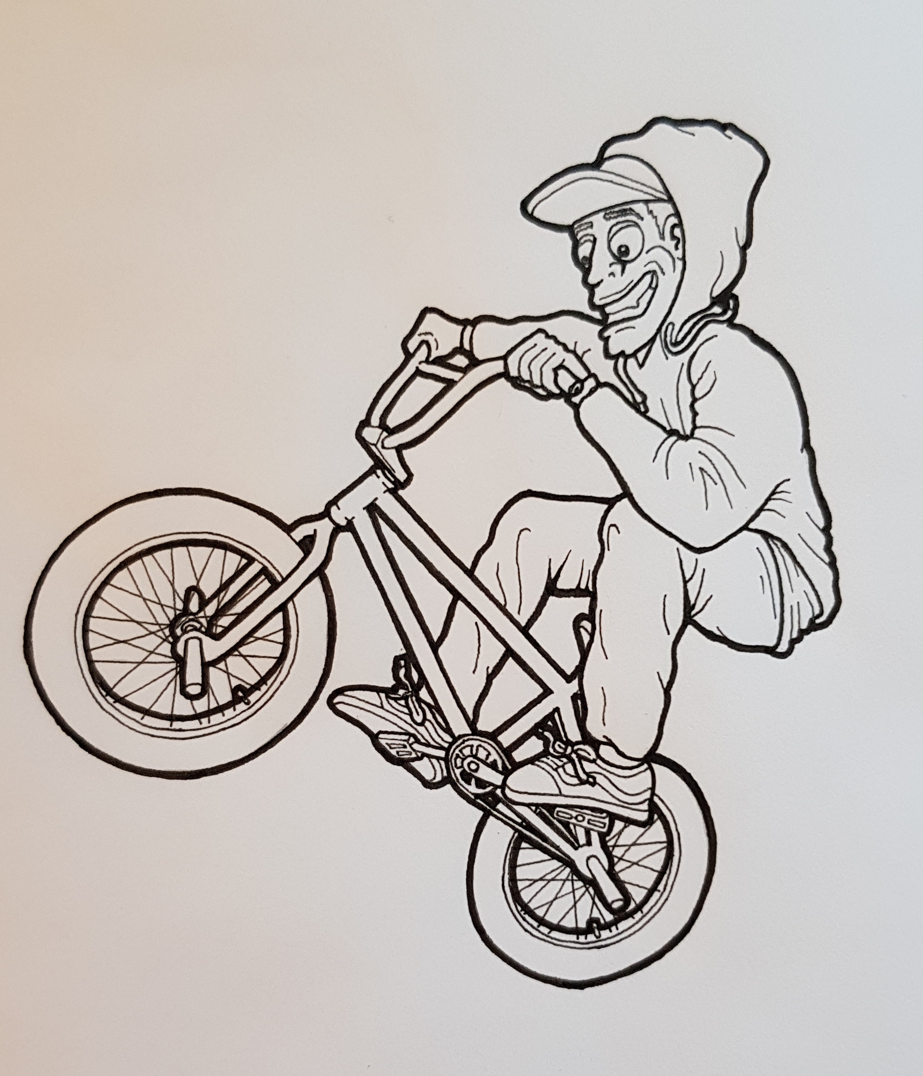 Hand drawn and inked