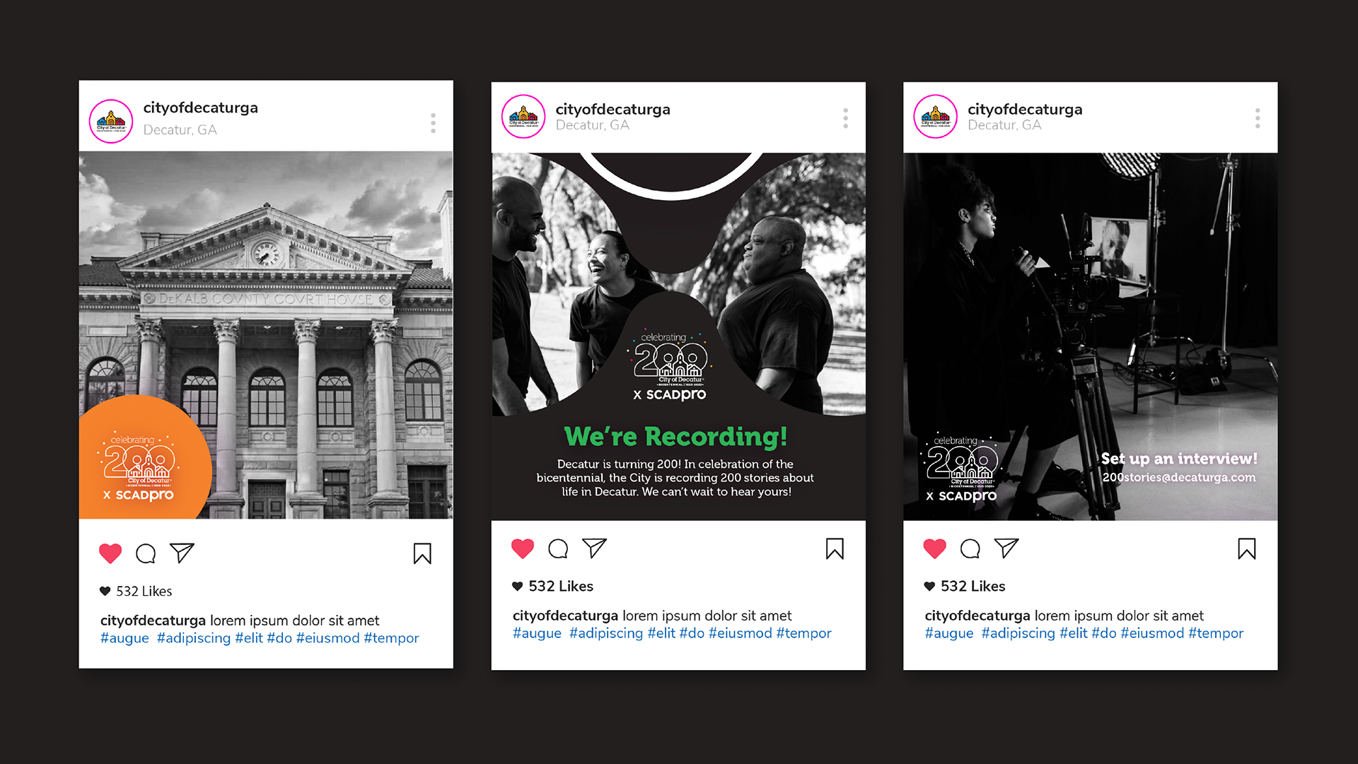 Decatur Bicentennial Social Posts