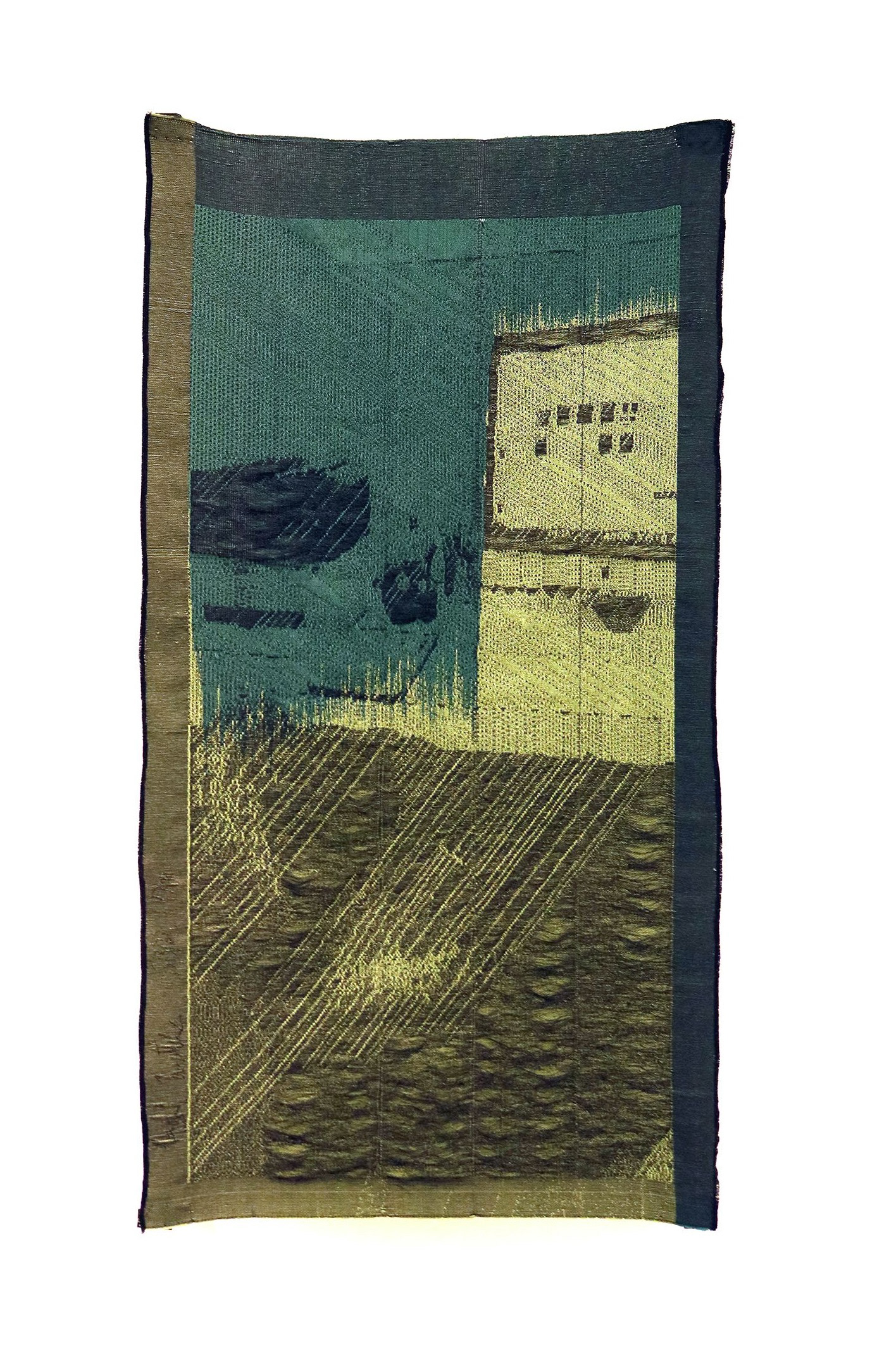 December 3, 2022 1:47pm, cotton and polyester textiles woven on a Tc2 digital jacquard loom 22” x 43”