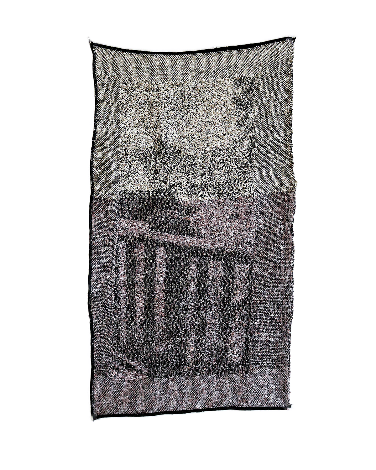 April 19, 2023 11:13am, 2023, cotton and acrylic textiles woven on a Tc2 digital jacquard loom 14” x 18"