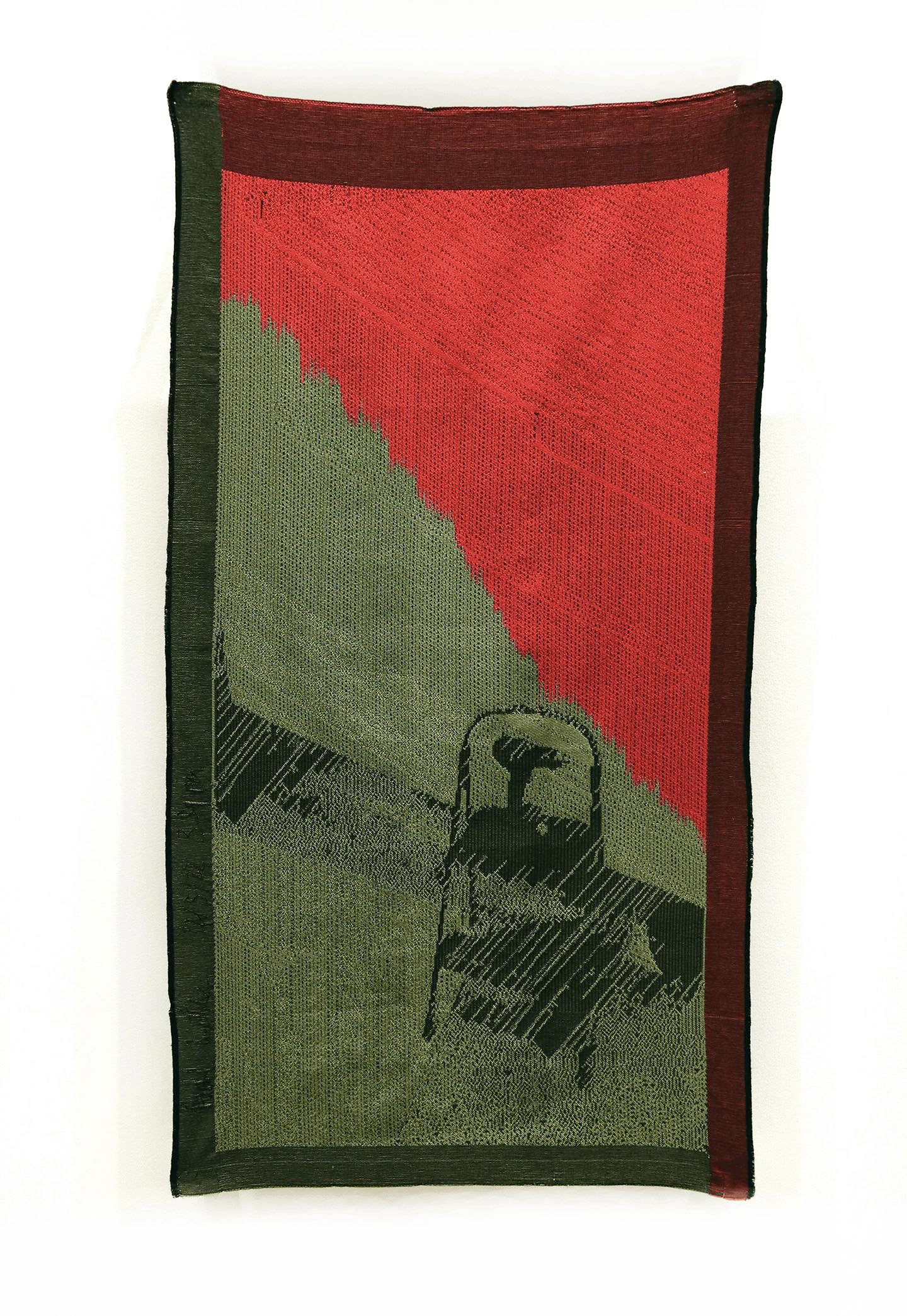December 5, 2022 3:59pm, cotton and polyester textiles woven on a Tc2 digital jacquard loom 22” x 43”