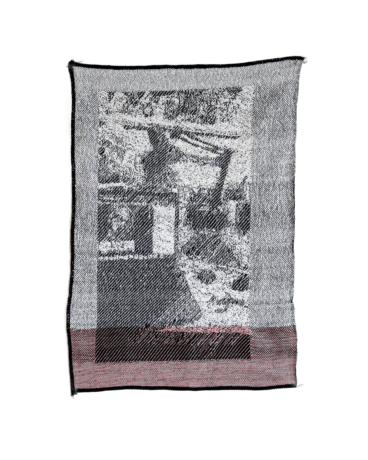 April 16, 2023 9:28pm, 2023, cotton and acrylic textiles woven on a Tc2 digital jacquard loom 14” x 18"