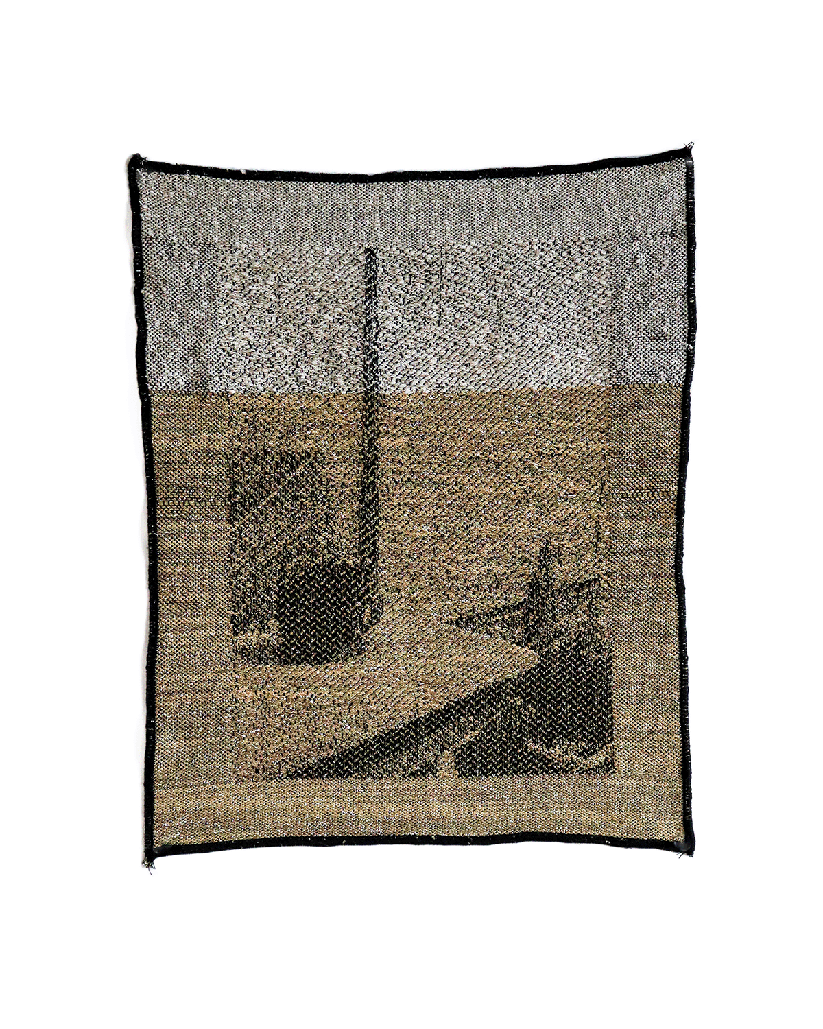 April 17, 2023 9:39am, 2023, cotton and acrylic textiles woven on a Tc2 digital jacquard loom 14” x 18"