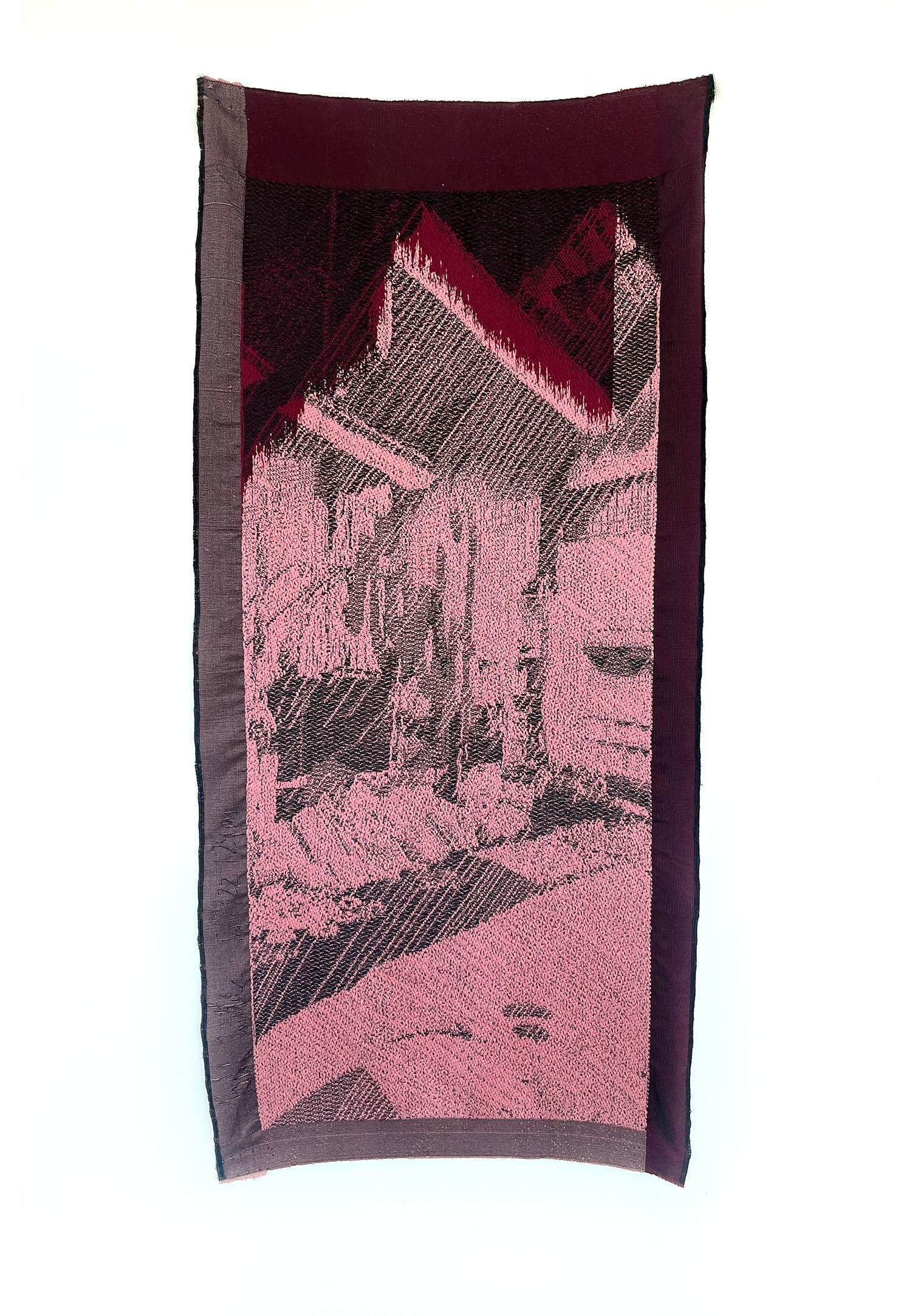 December 7, 2022 1:24pm, cotton and polyester textiles woven on a Tc2 digital jacquard loom 22” x 43”
