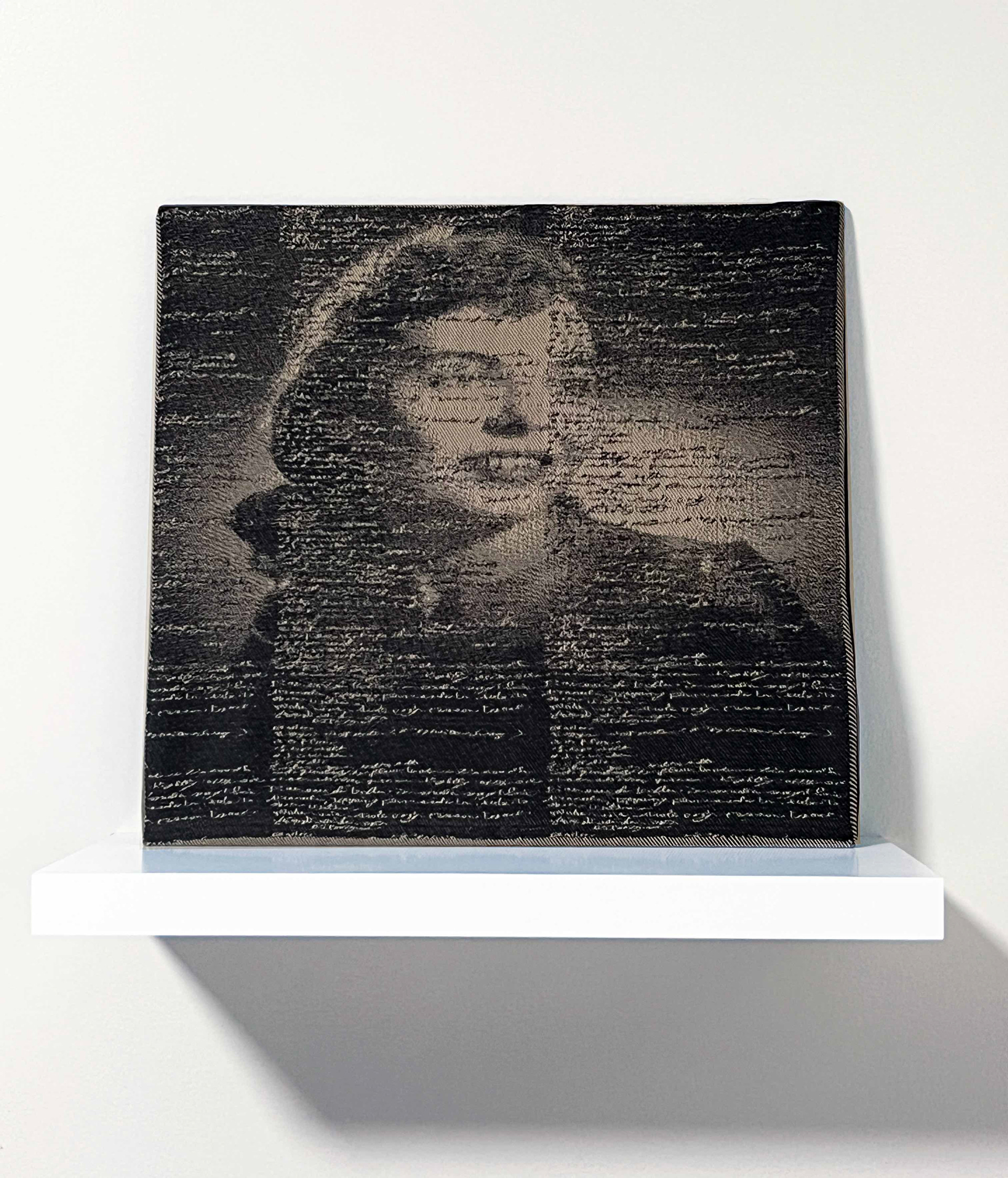 Recipe Portrait: Nana Doris Cotton and polyester, handwoven on a Tc2 digital jacquard loom, 2022, 15" x 14"