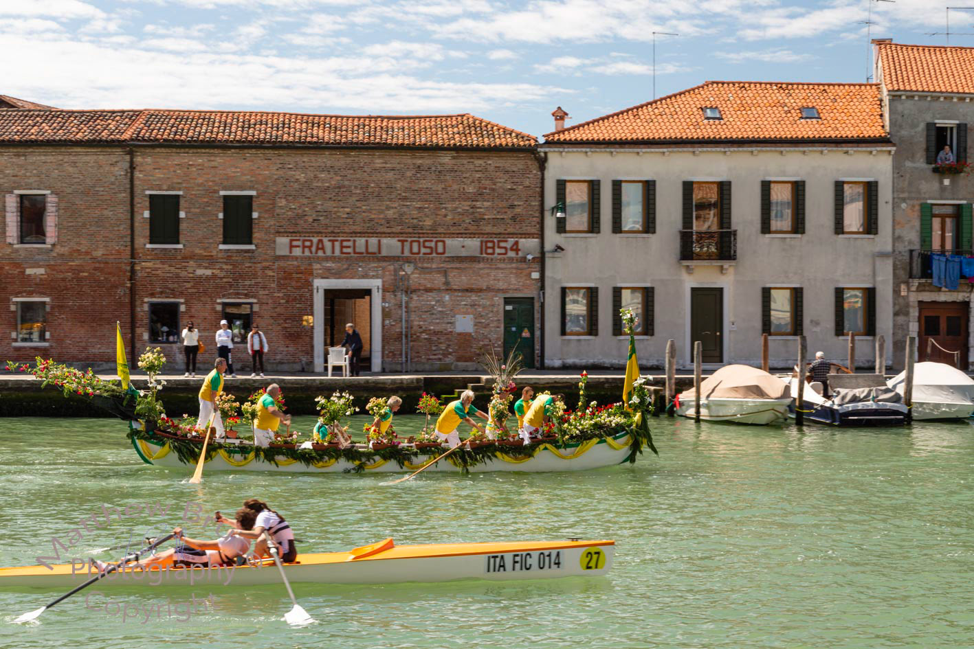 Boats taking part in the Vogalonga regatta