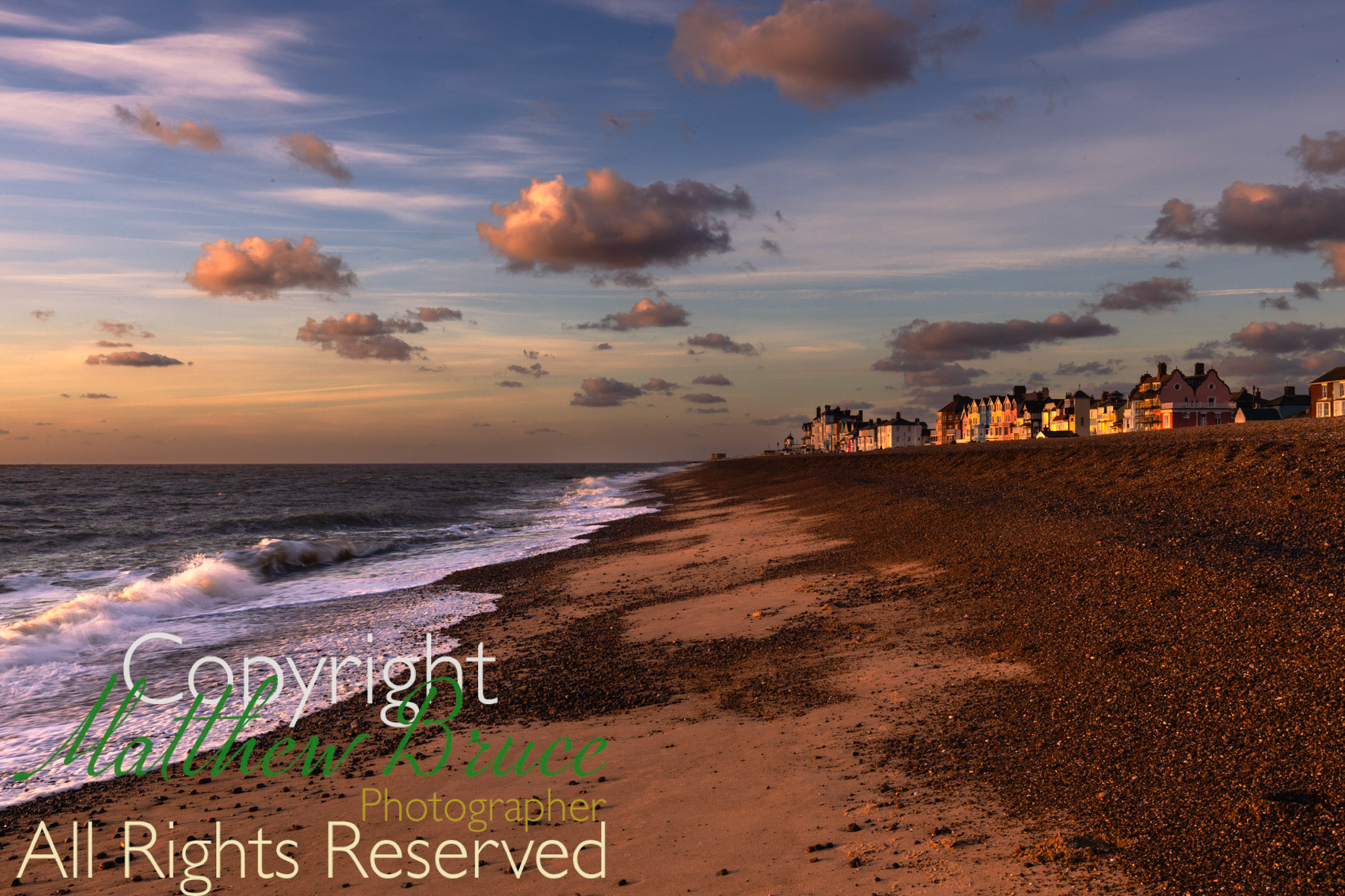 Dawn over Aldeburgh beach