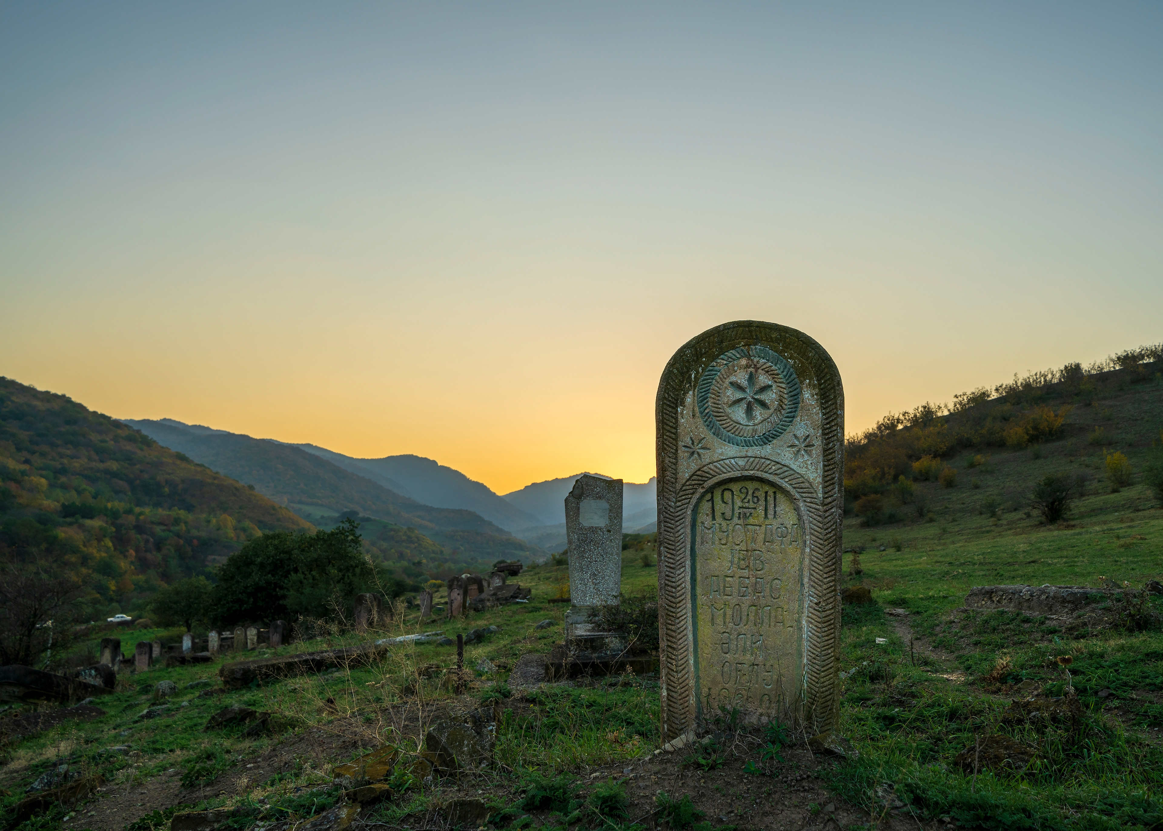 An old Azeri graveyard in Armenia