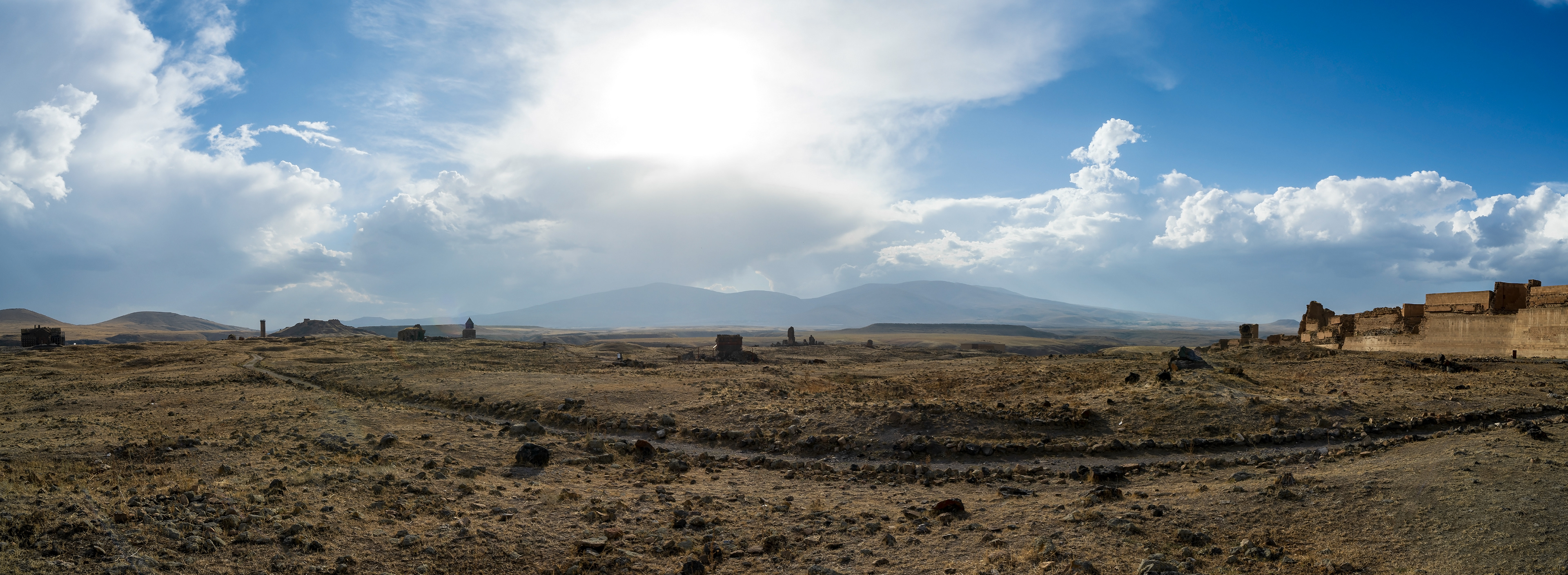 Ani, the city of 1001 churches, of which only ruins of few are still standing. A former capital of Armenian kingdom, now in Turkey next to its border with Armenia