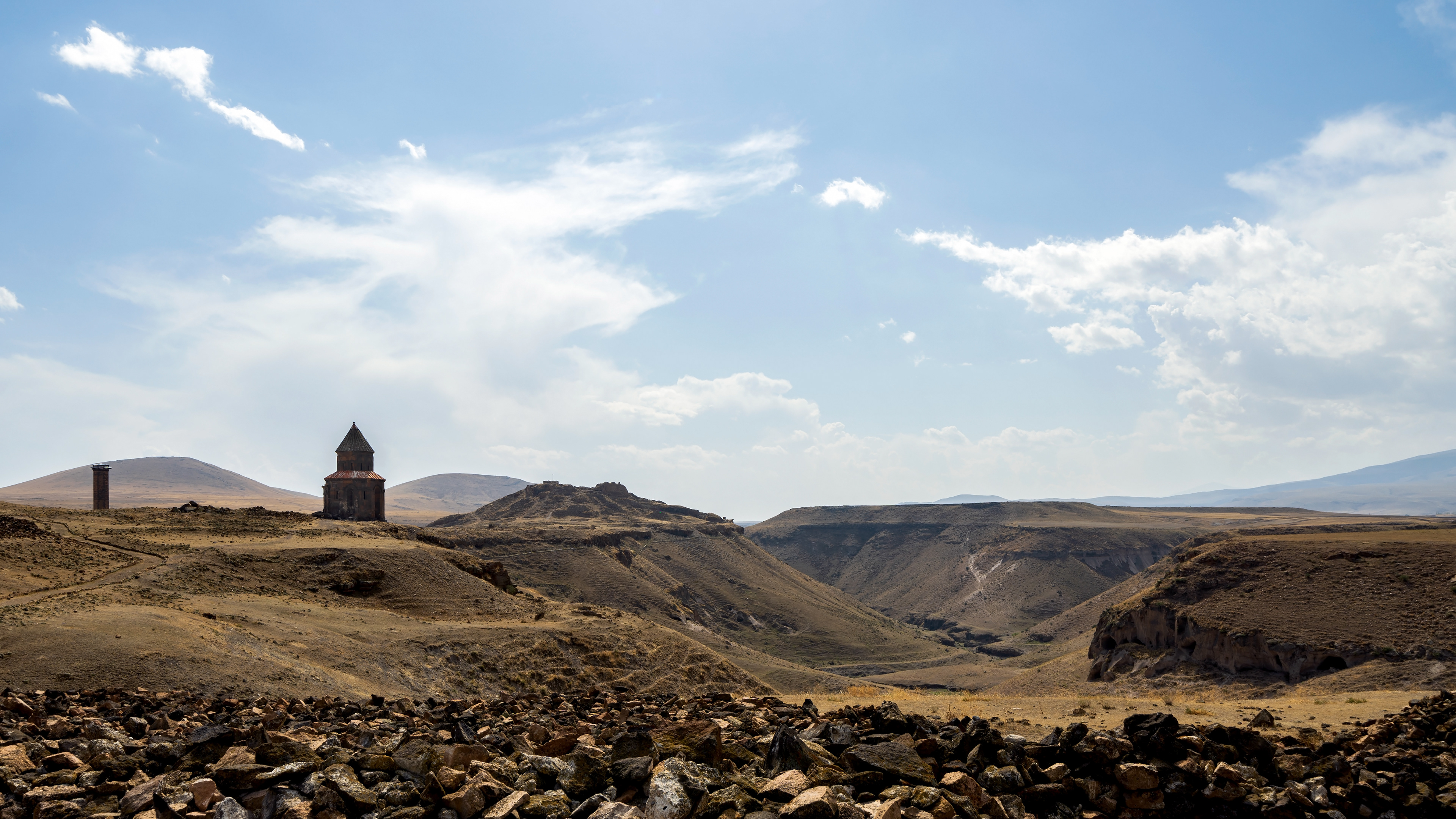 Ani, the city of 1001 churches, of which only ruins of few are still standing. A former capital of Armenian kingdom, now in Turkey next to its border with Armenia