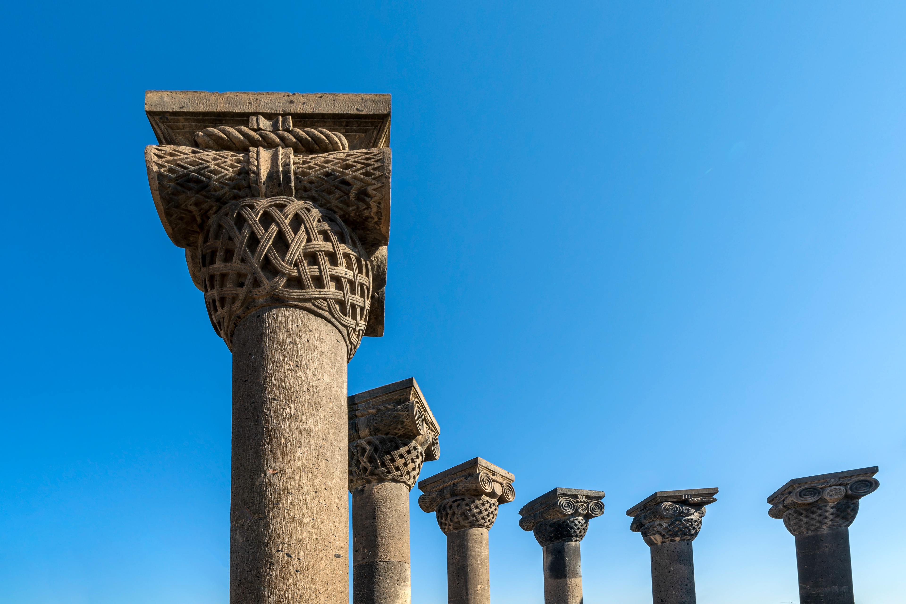 Zvartnots cathedral ruins in Armenia, a World Heritage site