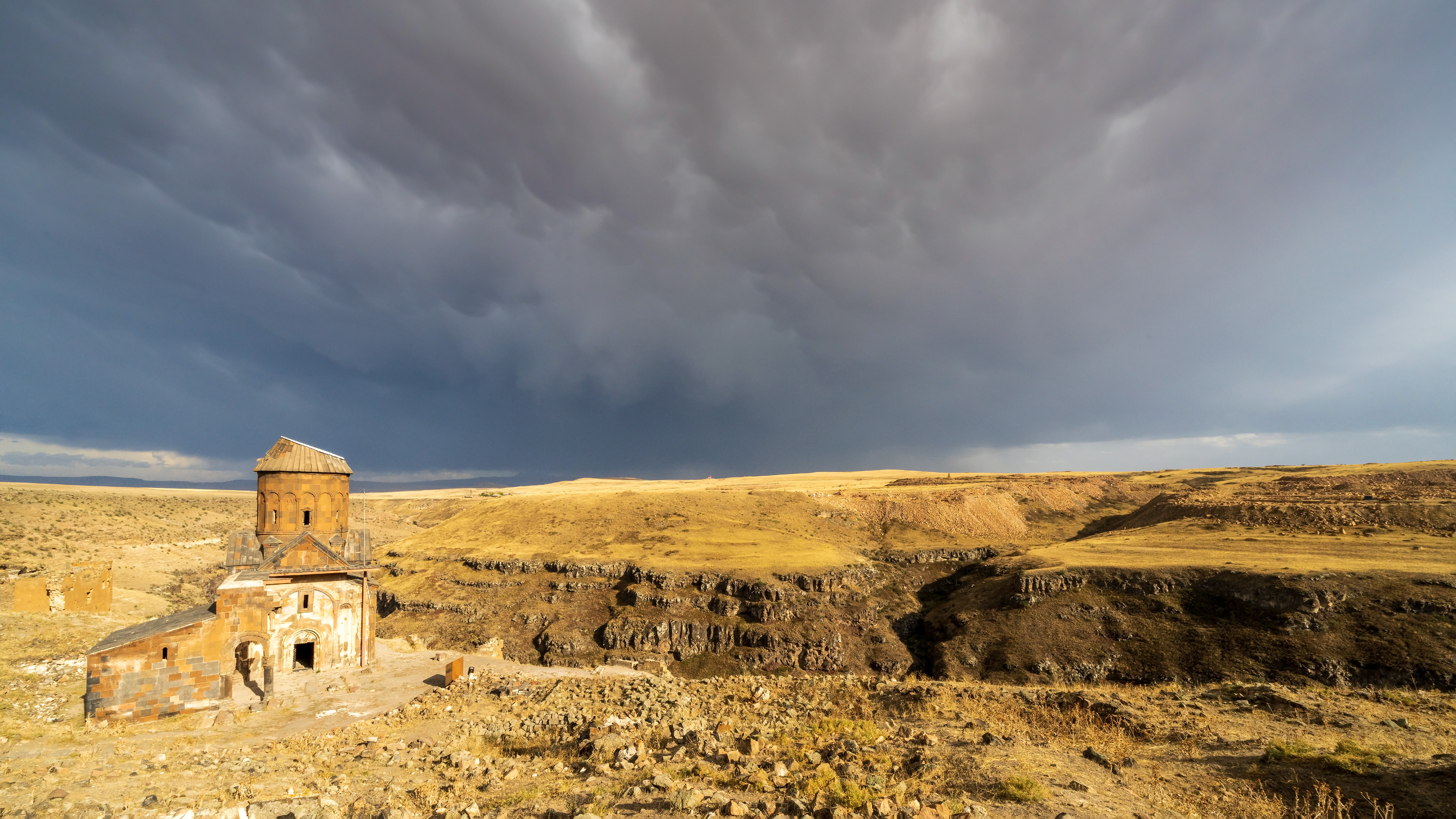 Ani, the city of 1001 churches, of which only ruins of few are still standing. A former capital of Armenian kingdom, now in Turkey next to its border with Armenia