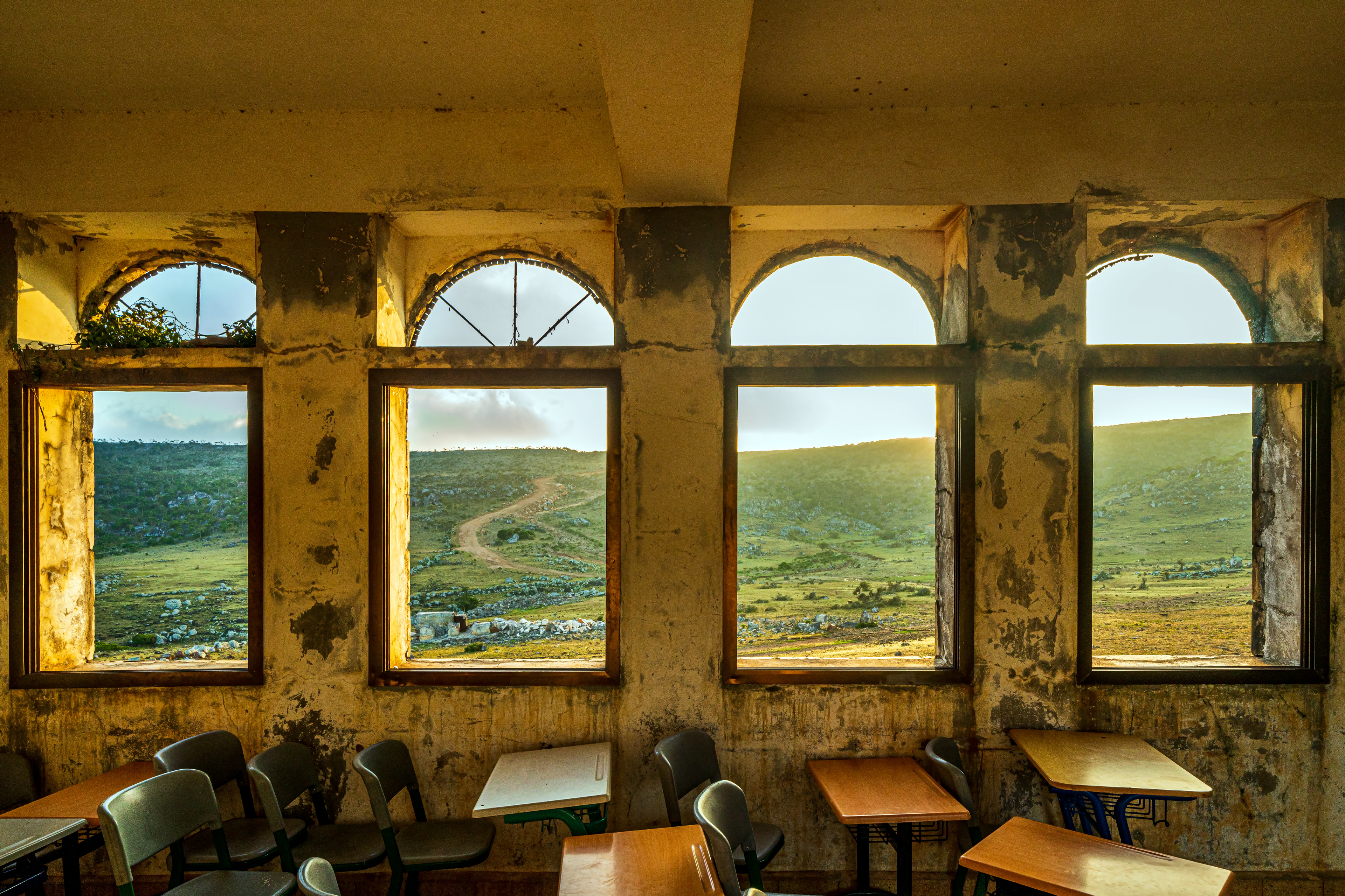 School as lot of the other infrastructure on Socotra is crumbling after years of neglect.