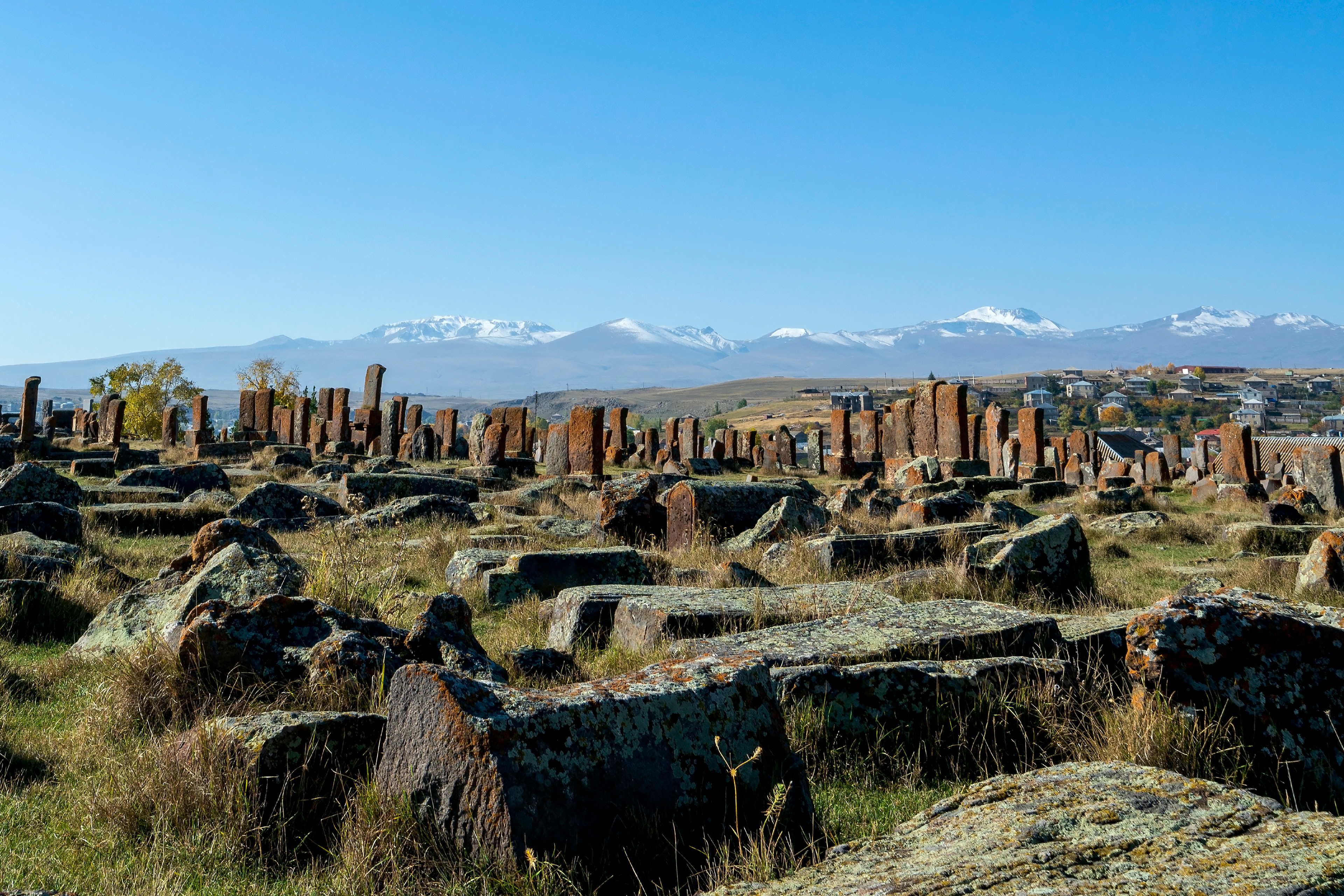 Noratus medieval cemetary has largest cluster of khachkars, burial cross stones in Armenia