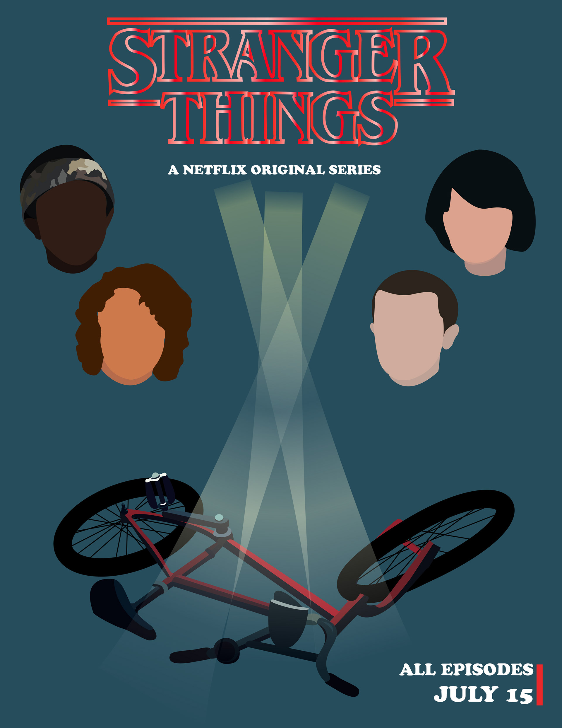 Concept poster for the Stranger Things premiere.