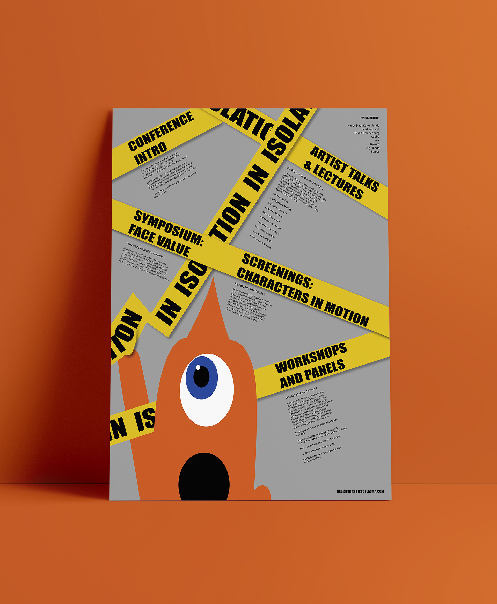 Concept poster for the Pictoplasma conference in 2020 during Covid.