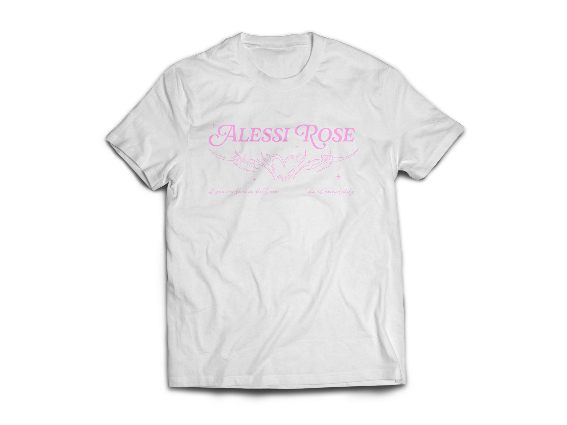 Concept merch for the Alessi Rose Voyeur Tour.