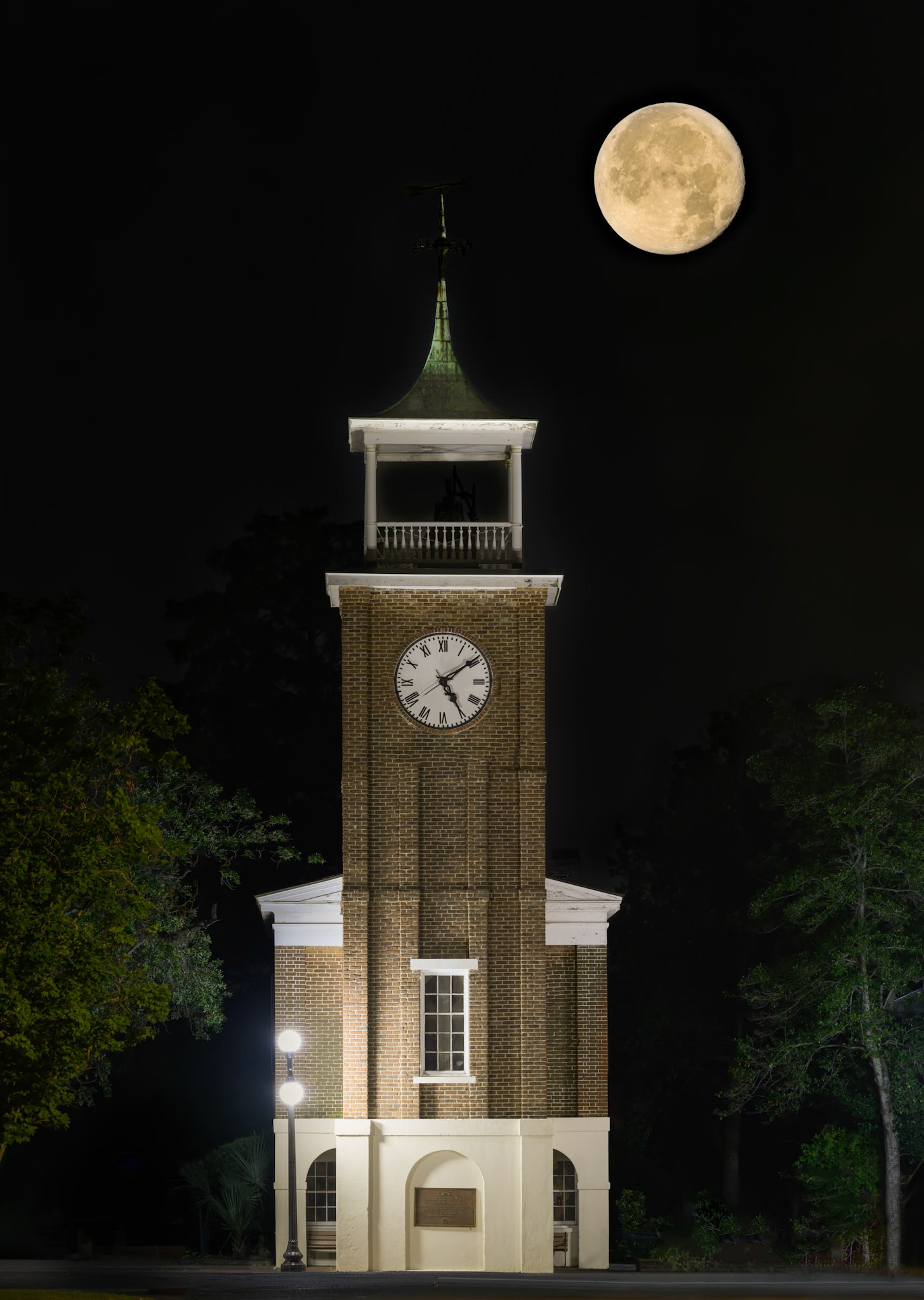 Full moon over the Clock Tower