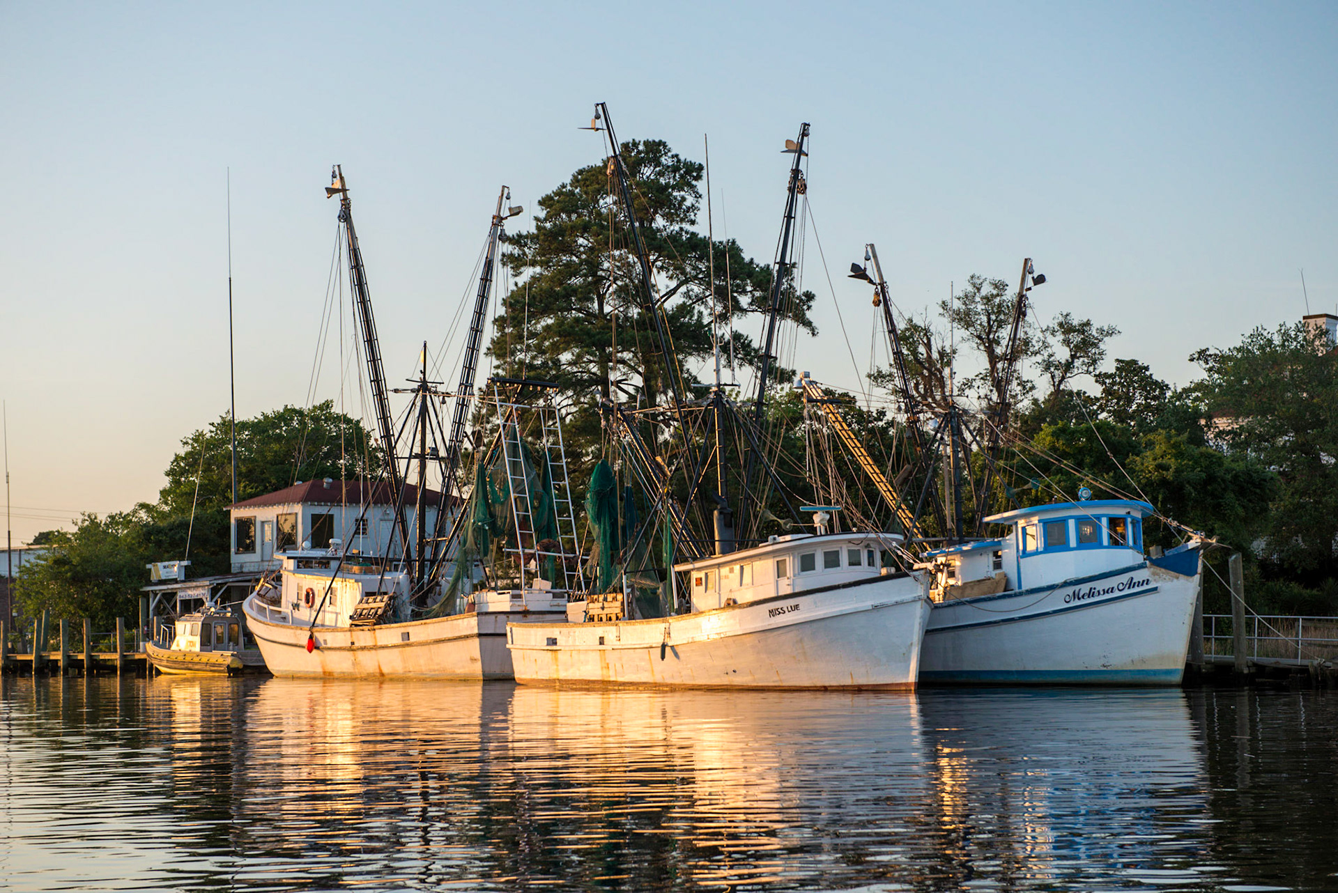 MISS LUE and Melissa Ann docked at Independent Sea Food