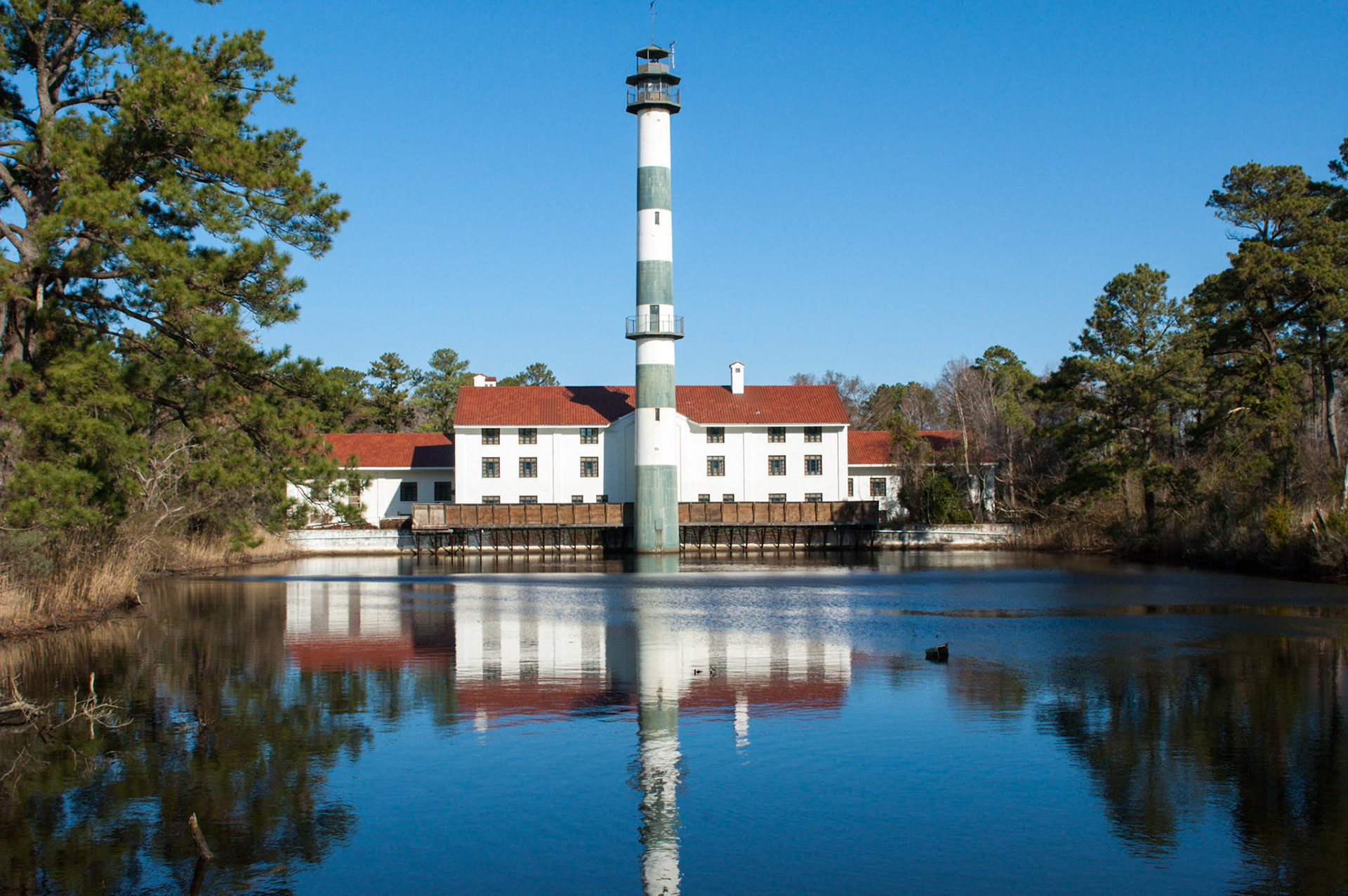 Mattamuskeet Lighthouse at Lake Mattamuskeet, NC