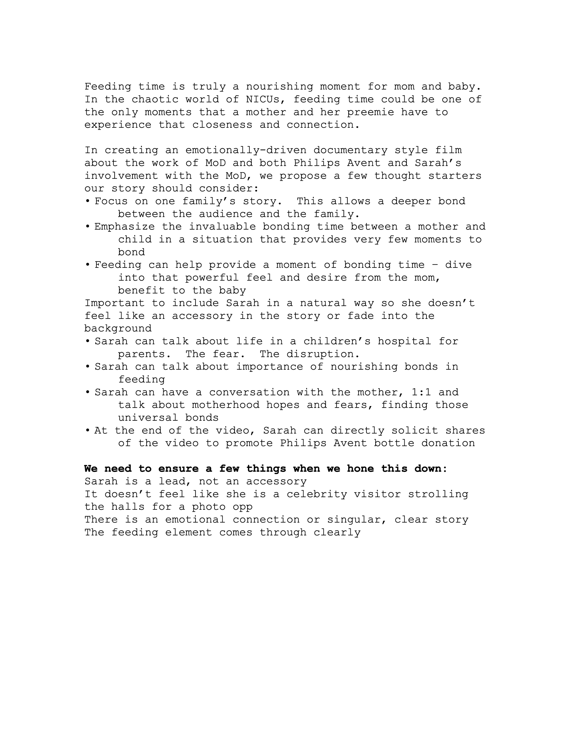 My thoughts about making it into a documentary