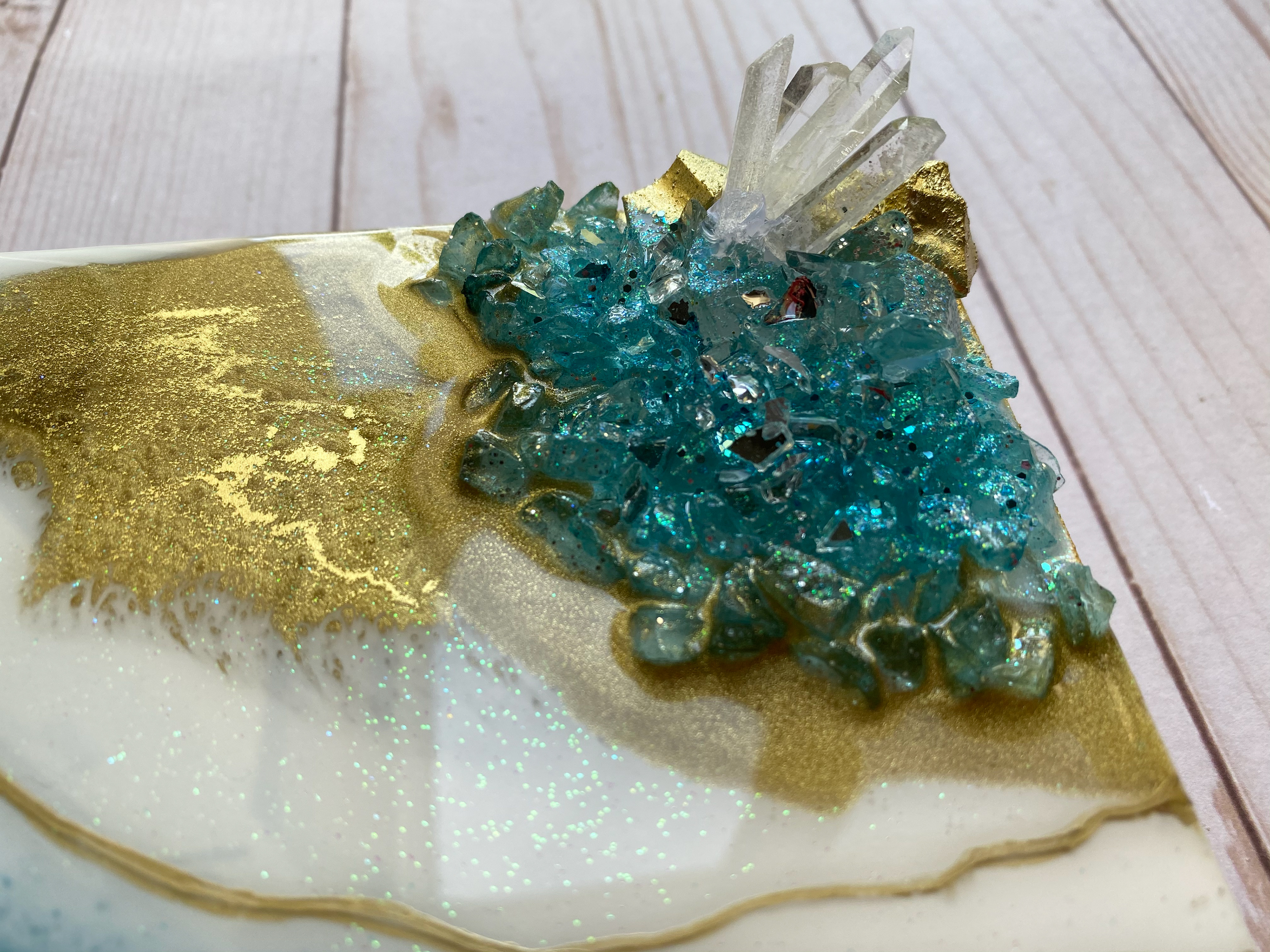 Agate Coasters  Soft Teal - Small – Soulspa Resin Art