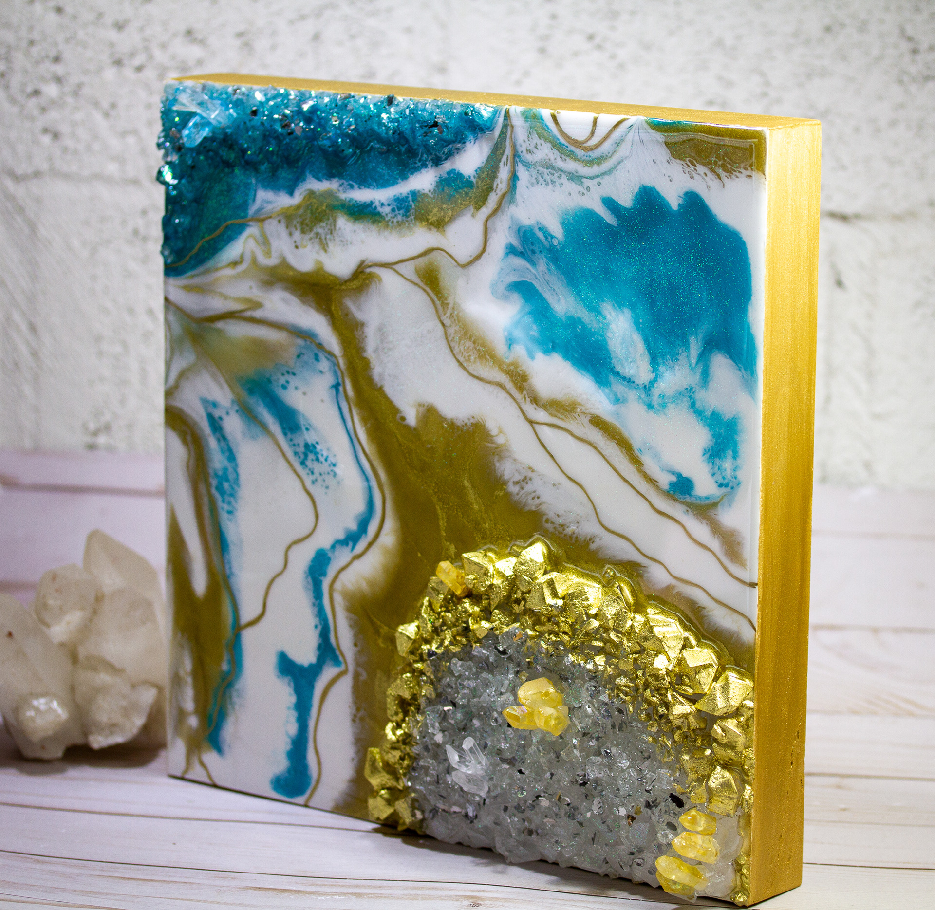 Agate Coasters  Soft Teal - Small – Soulspa Resin Art