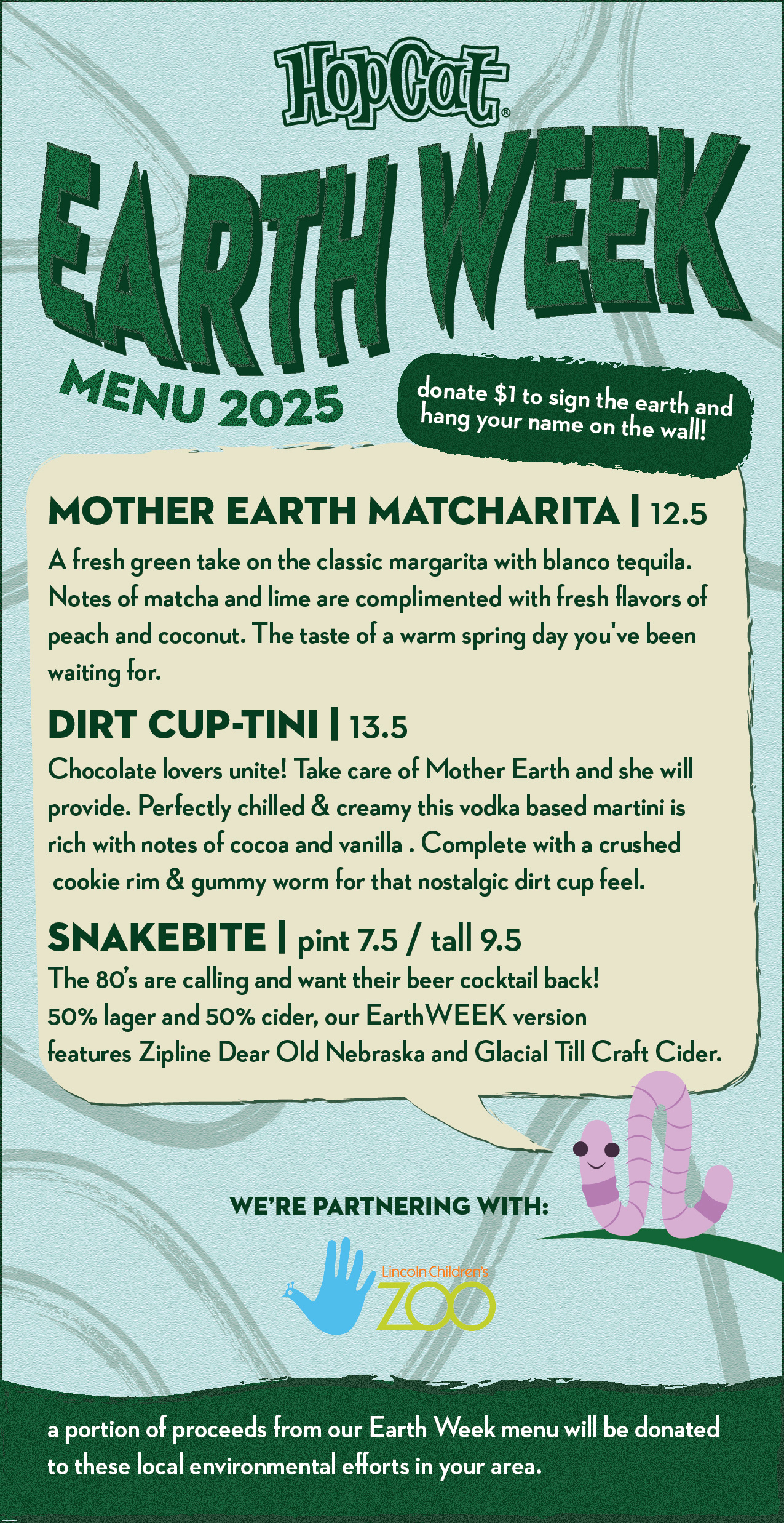 earth week menu