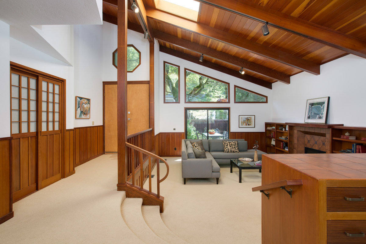 step-down-living-room-redwood-vaulted-ceiling