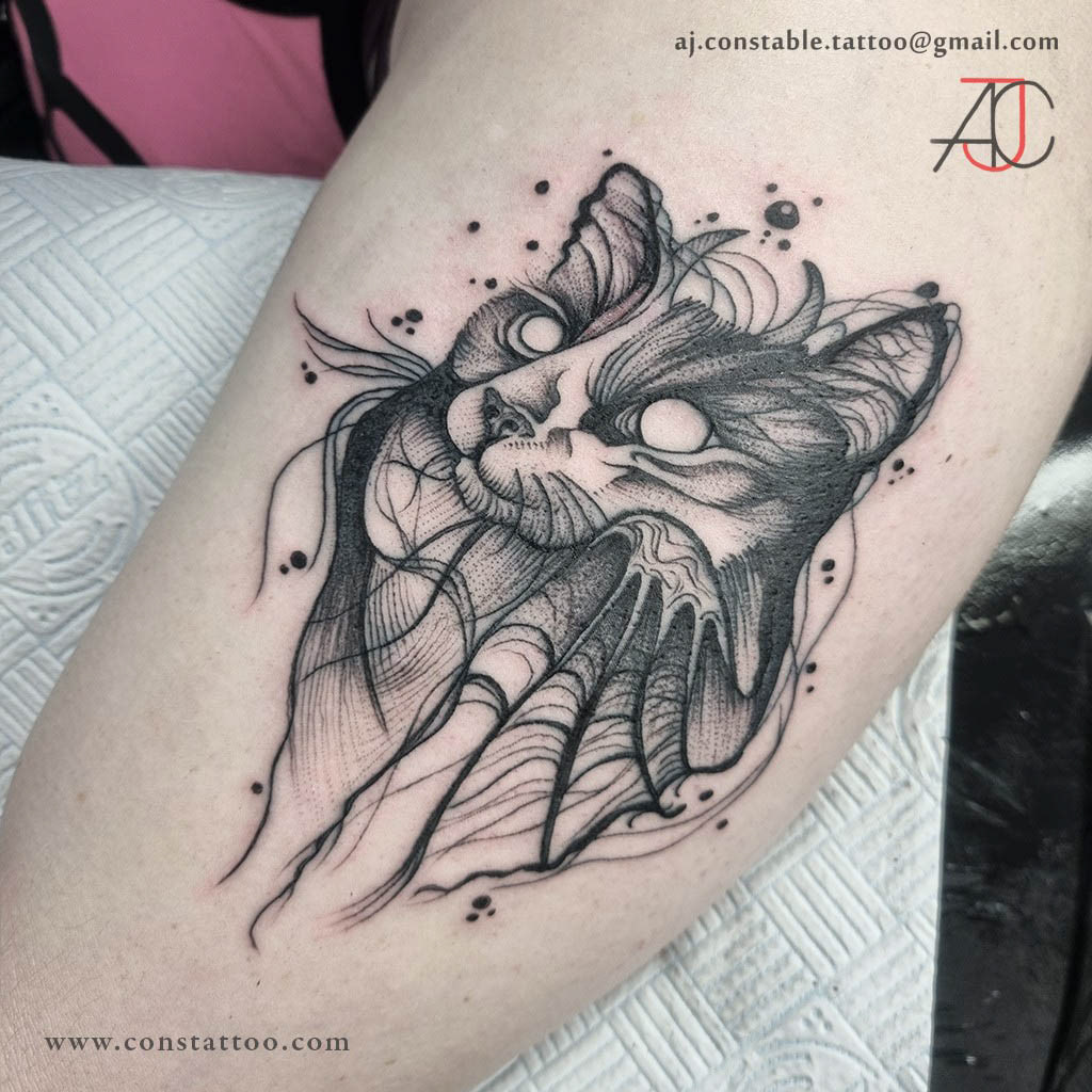 Mystical cat - AJ Constable Tattoo