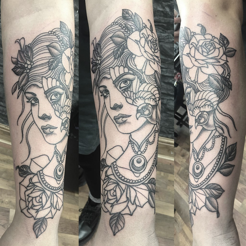 Traditional Girl Tattoo - AJ Constable