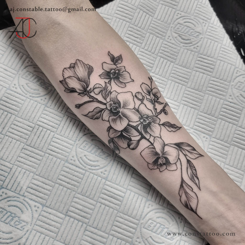 Delicate Floral Tattoo